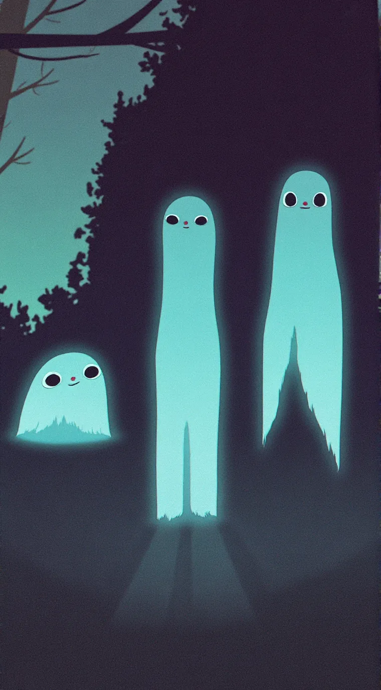 ai character: Smiling critters  background