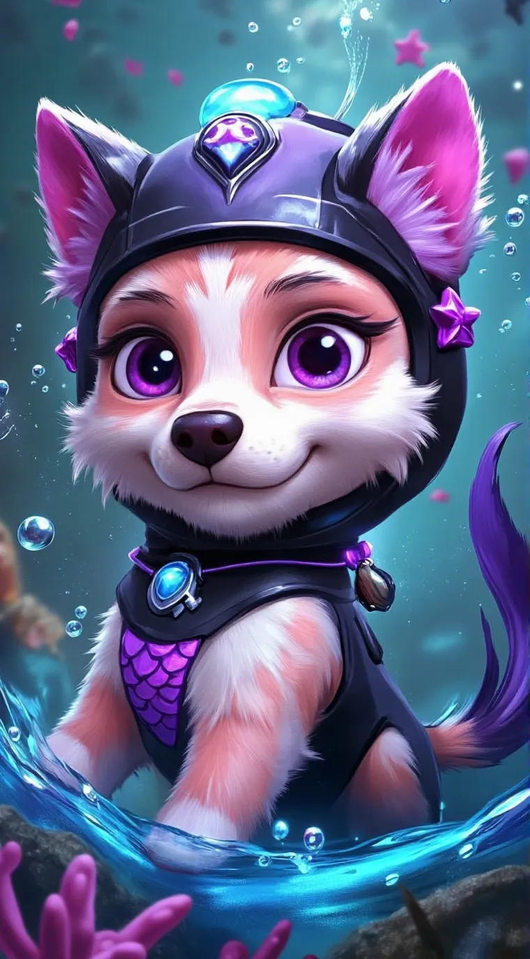 ai character: Aqua background