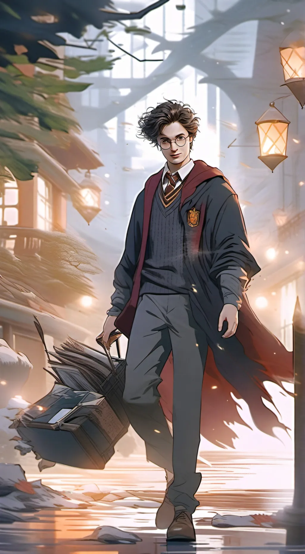 ai character: Harry Potter  background