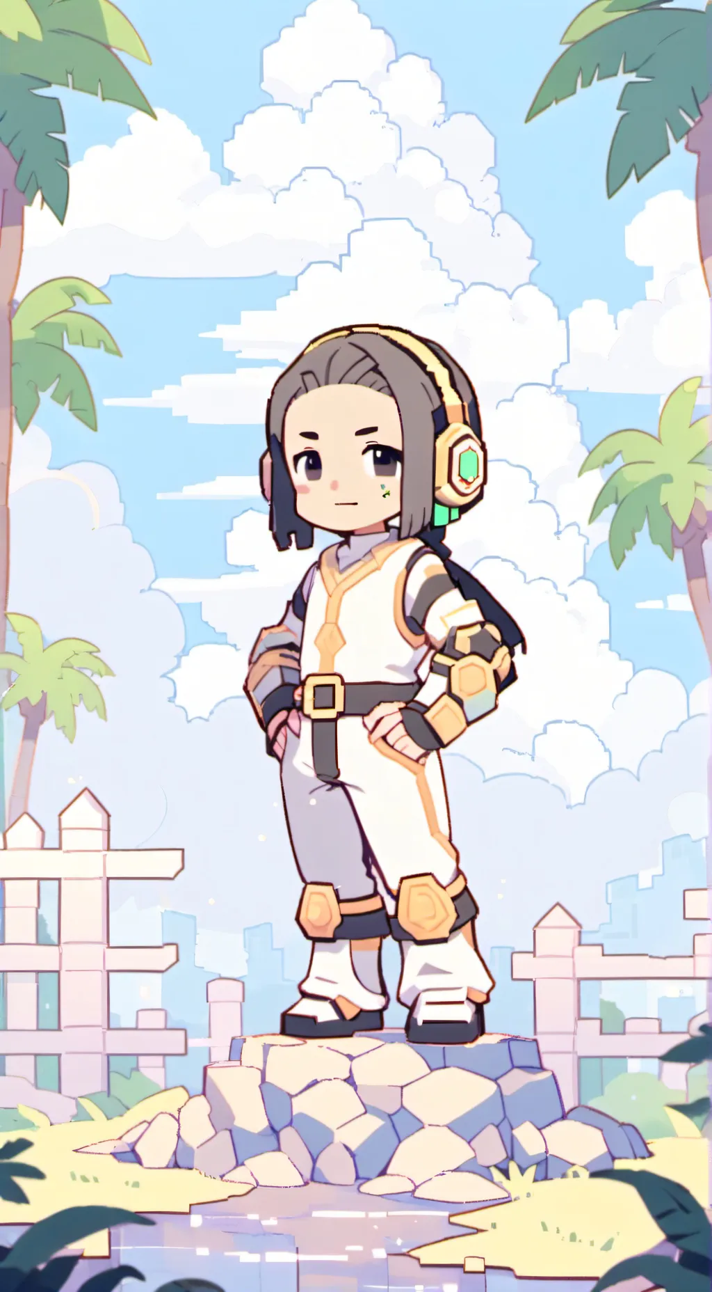 ai character: Female Santa background