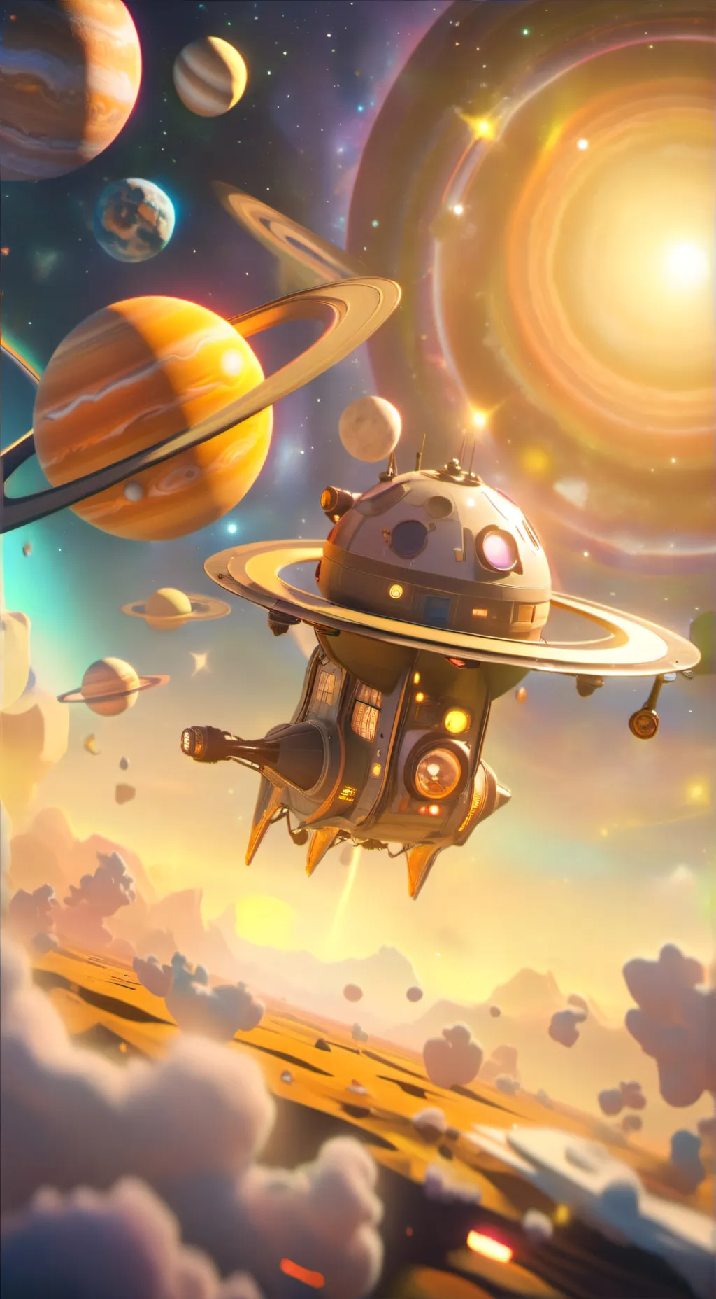 ai character: Space Life background