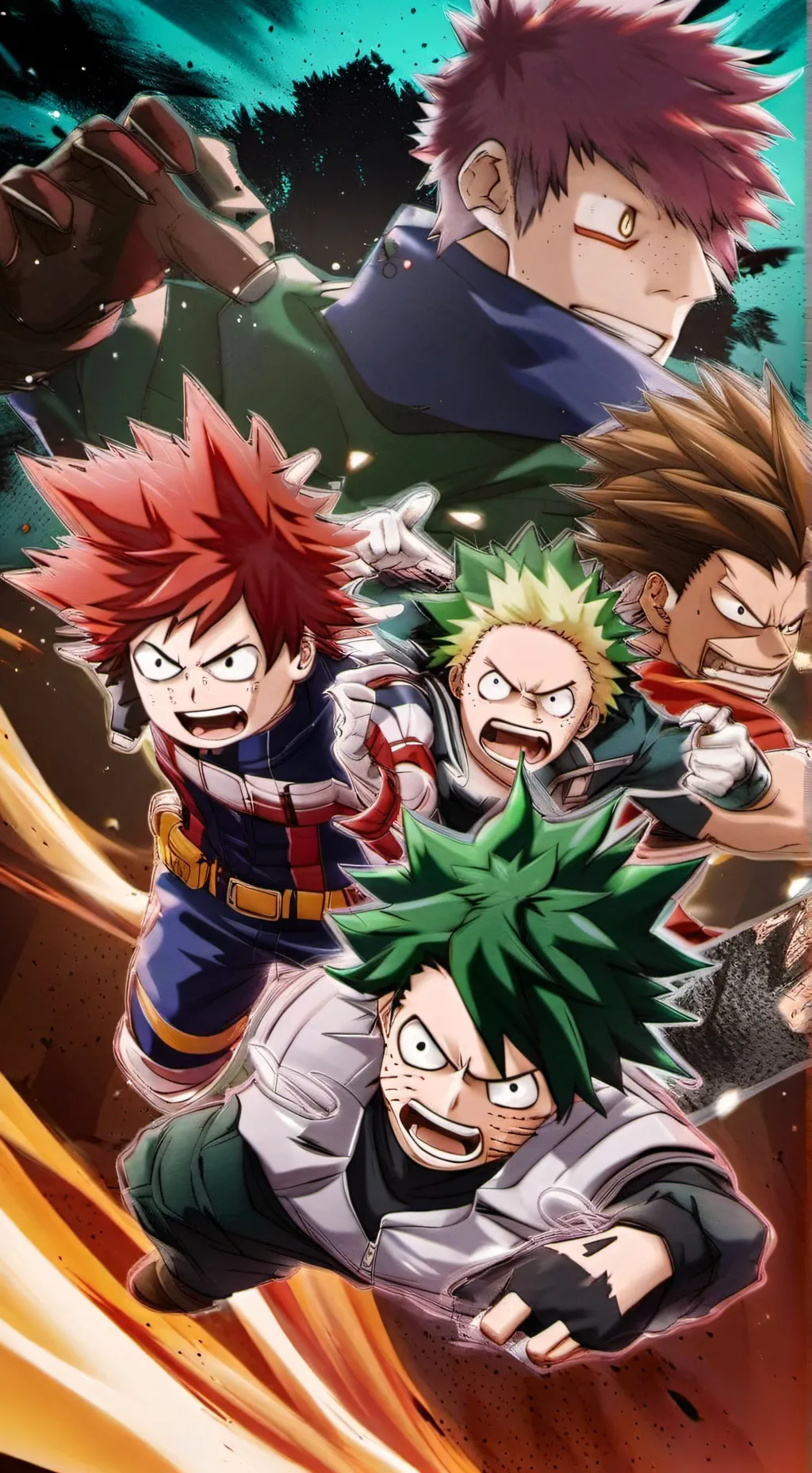 ai character: Class 1-A vs L.O.V background