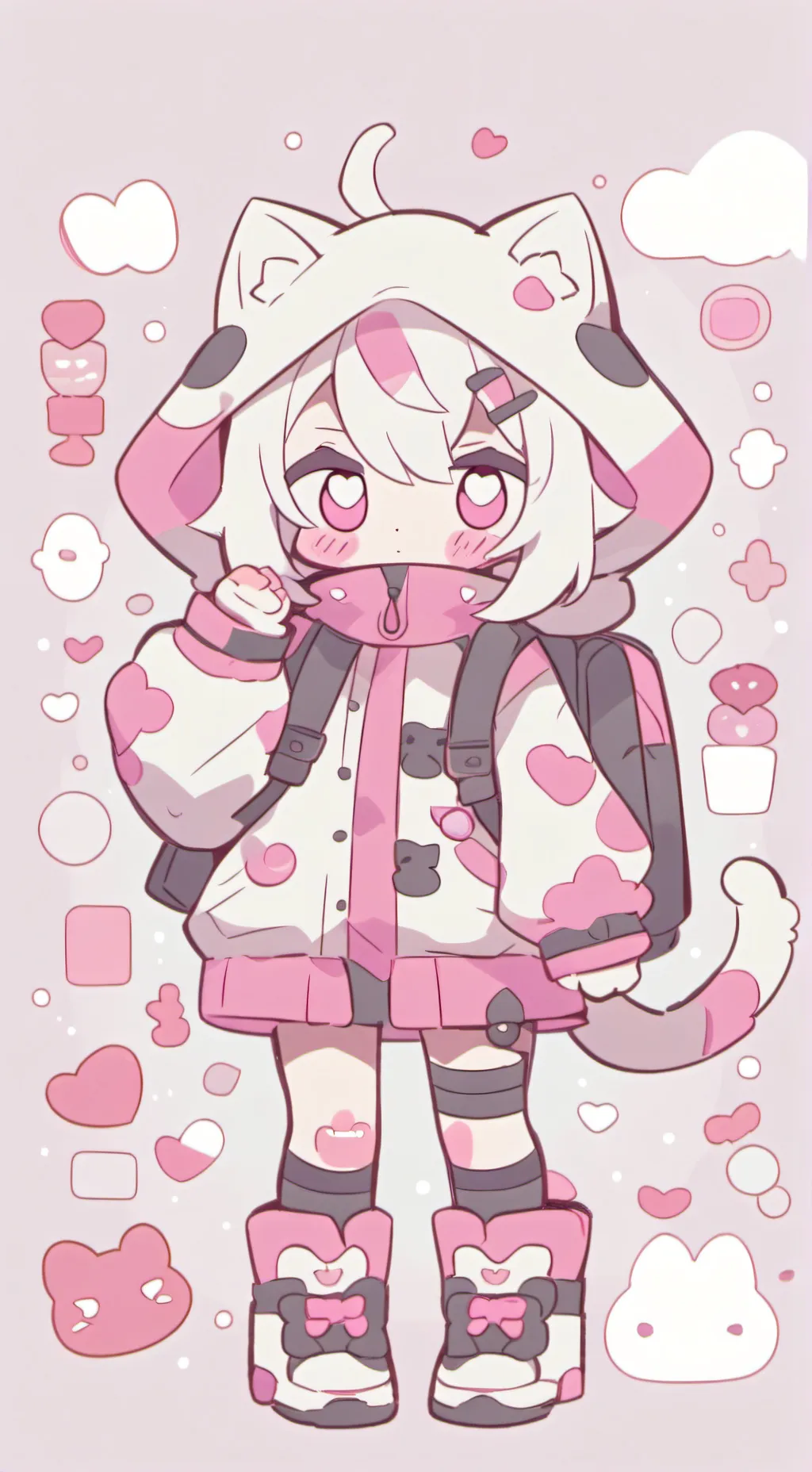 ai character: emojicat pics background