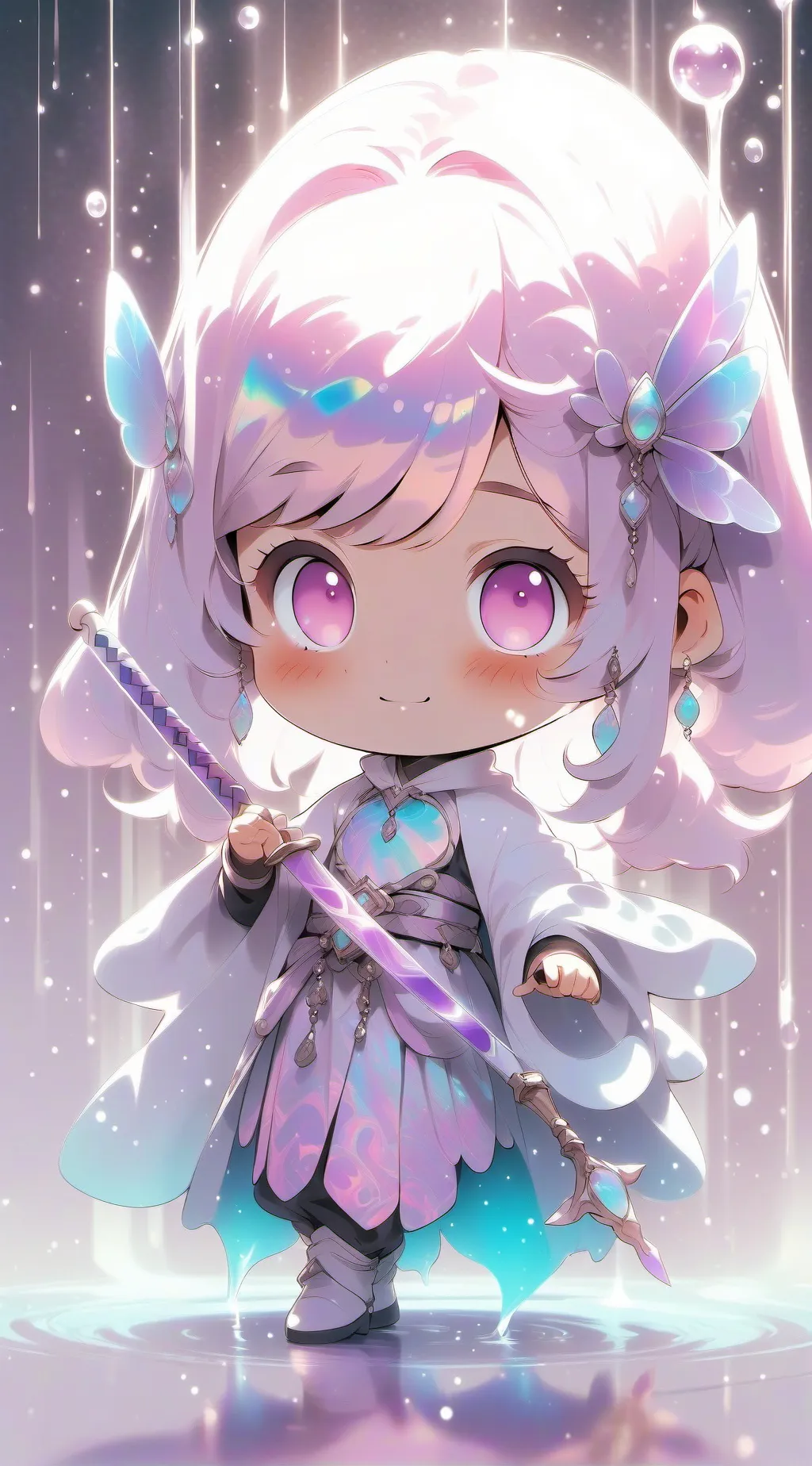 ai character: Young Crystal background