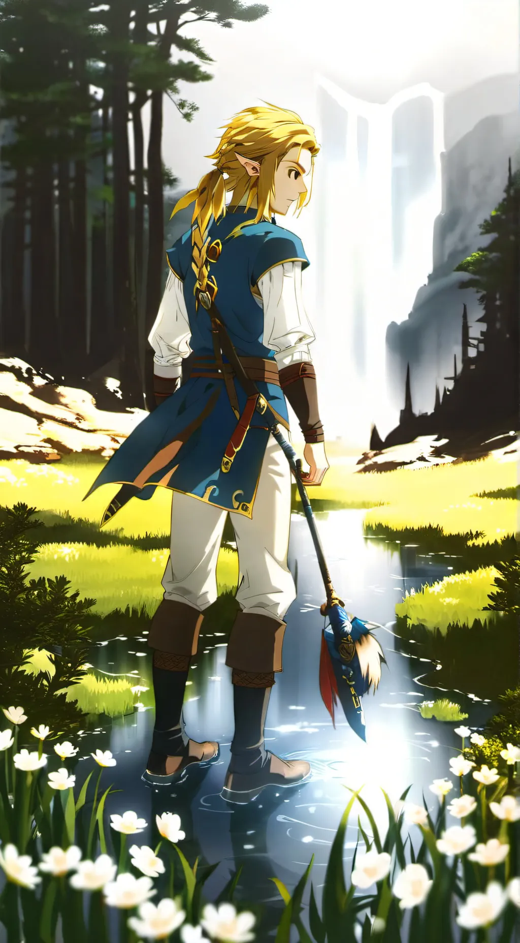 ai character: Link from Totk background