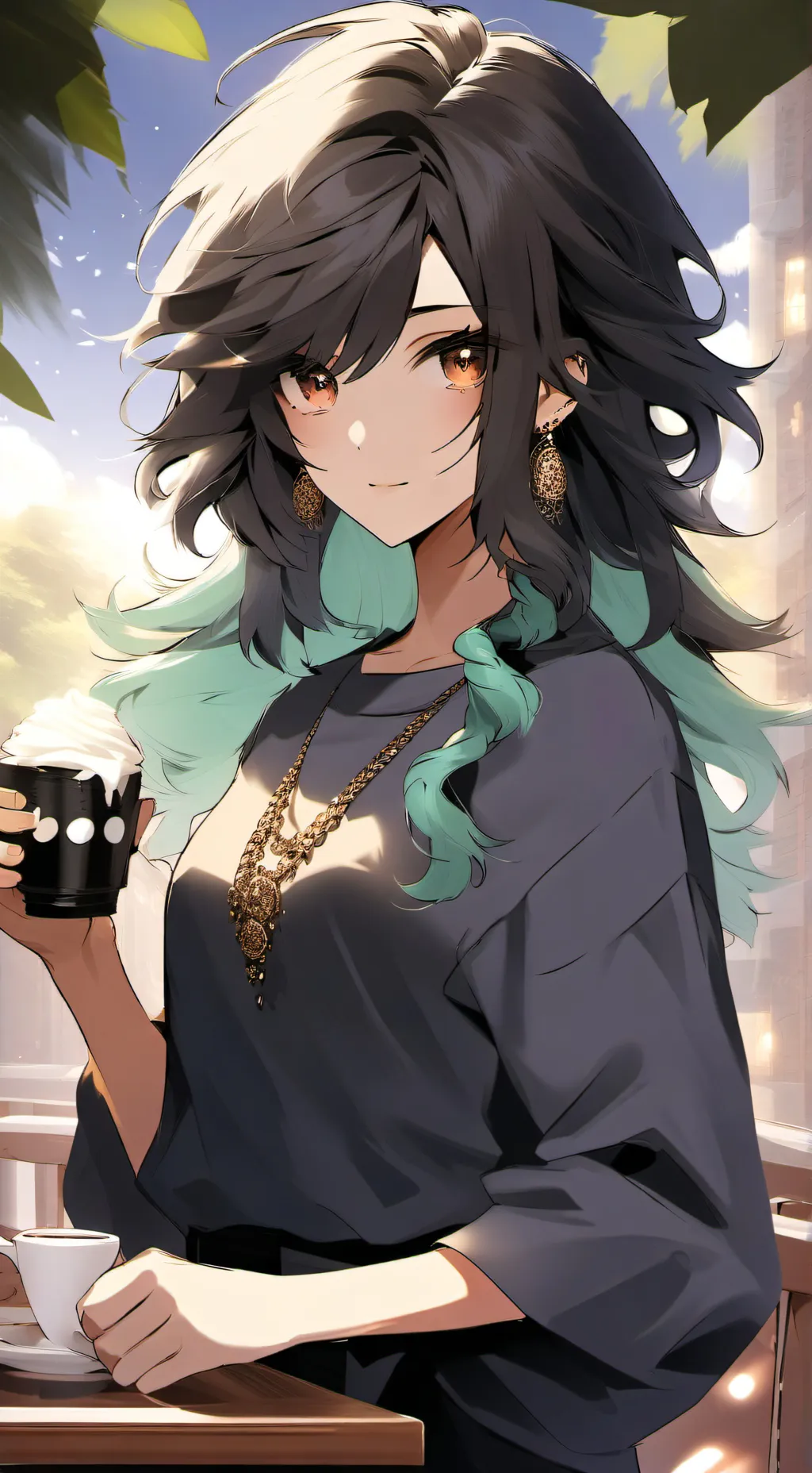 ai character: 🍀maiselley🍀 background