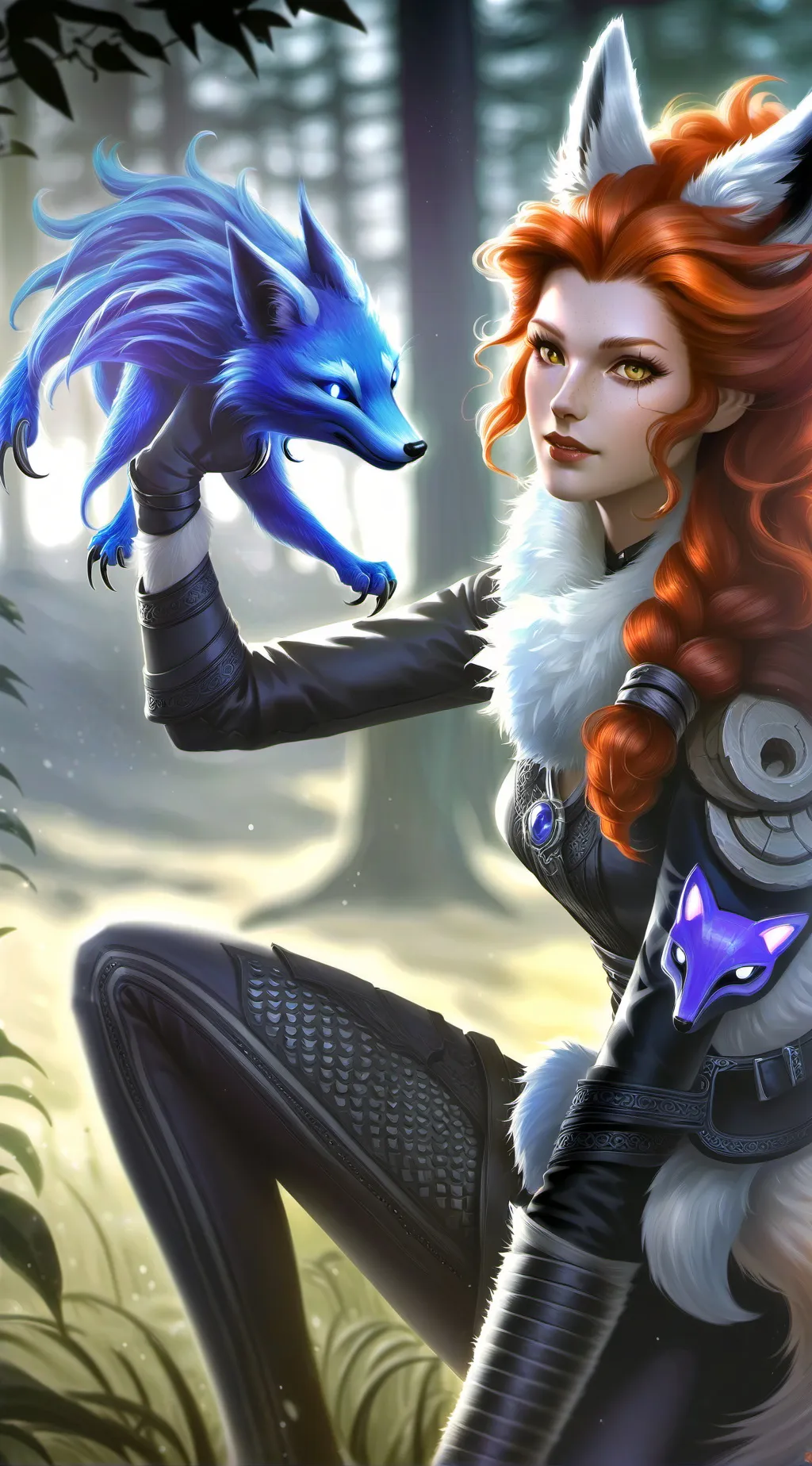 ai character: <The Fox hybrid> background