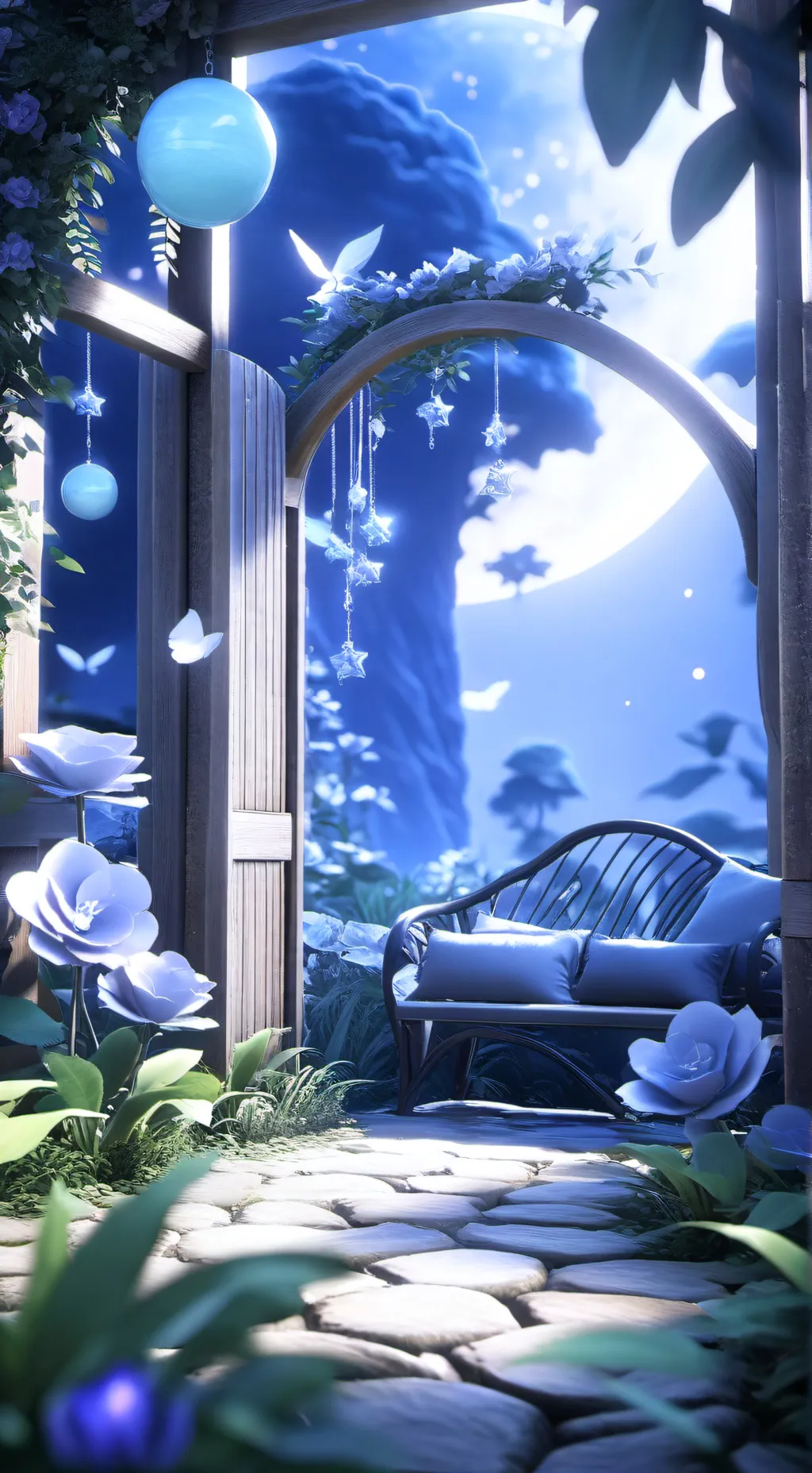 ai character: Garden of sloth  background