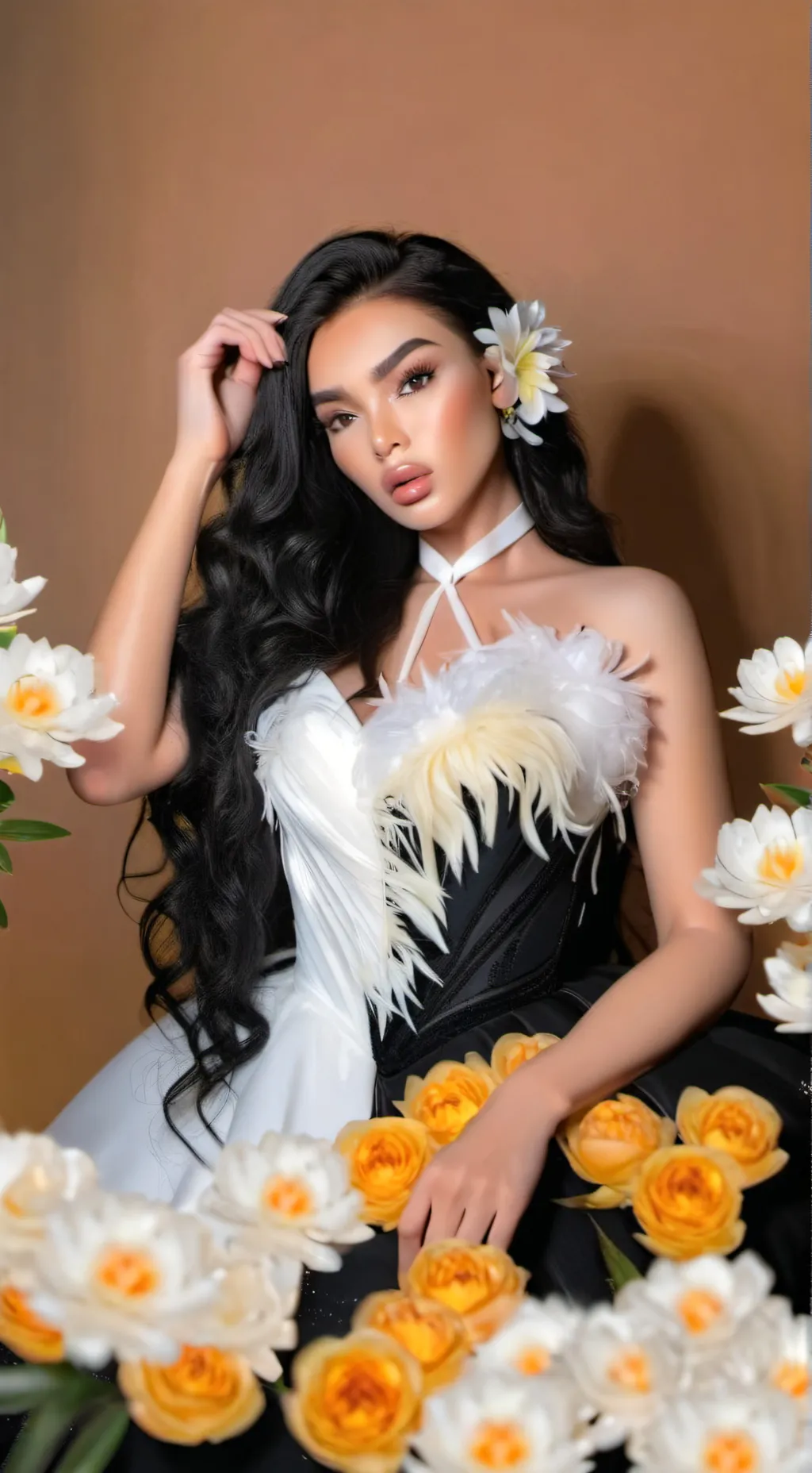 ai character: Vanessa Goddess  background
