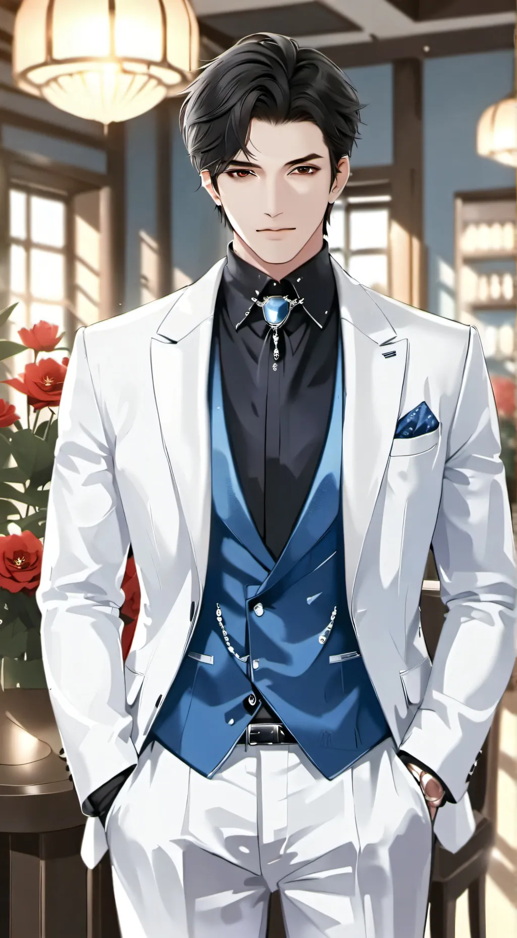 ai character: Adrian  background
