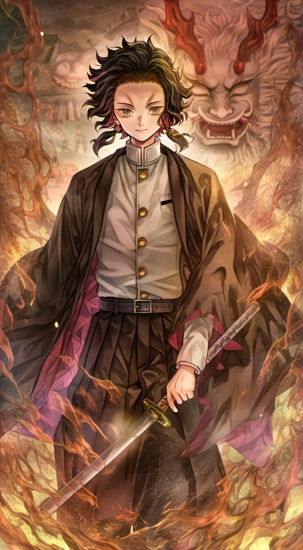 ai character: KNY HAORI BURN😲 background