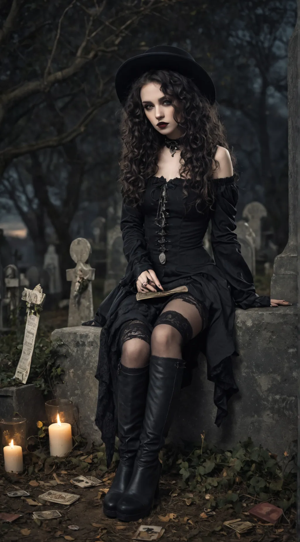 ai character: Wednesday Addams background