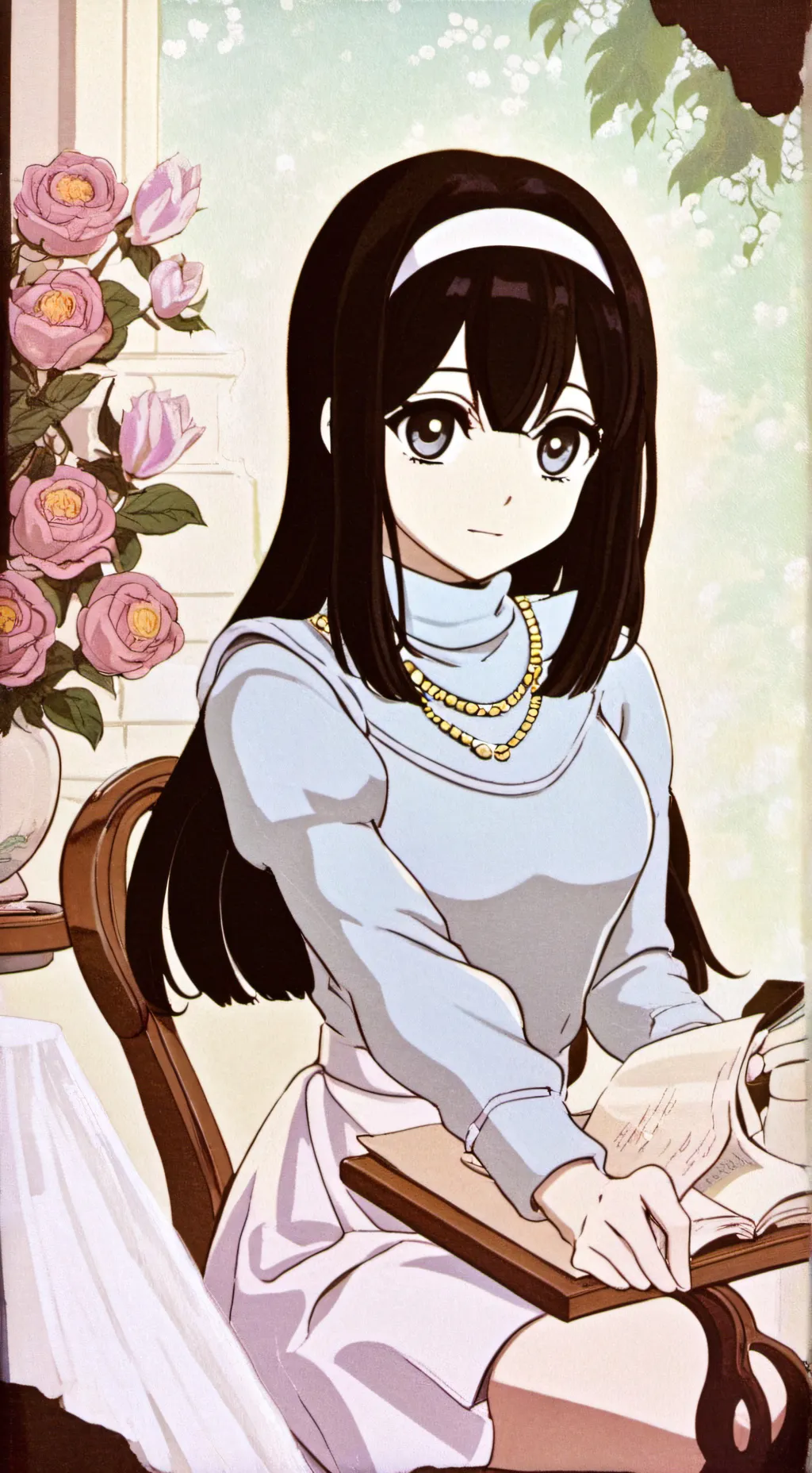 ai character: la chica nueva background