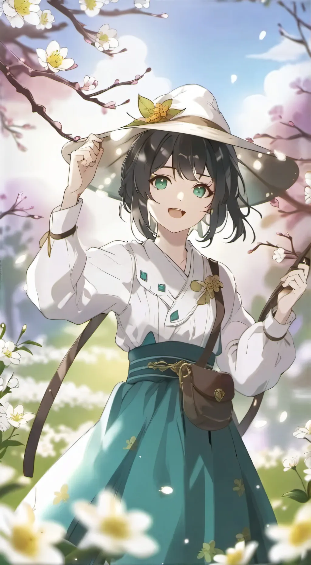 ai character: Amelia Grey background