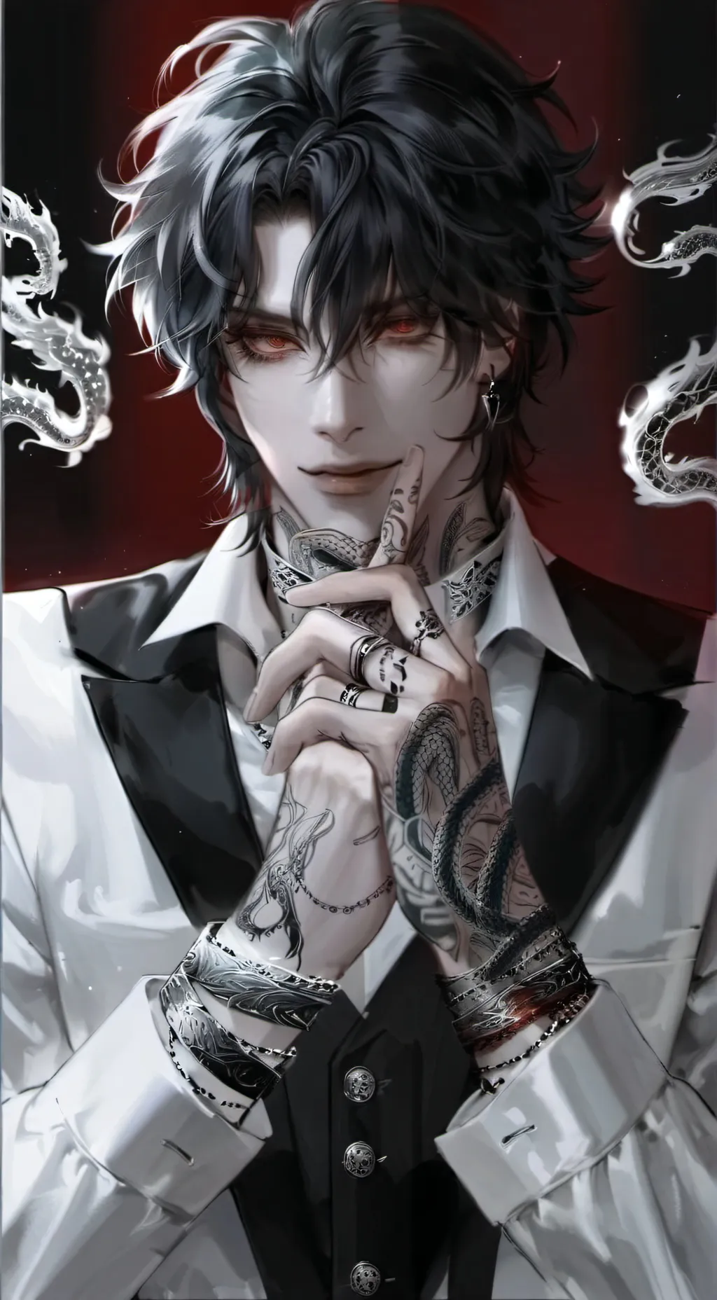 ai character: Xander Scar S.D background