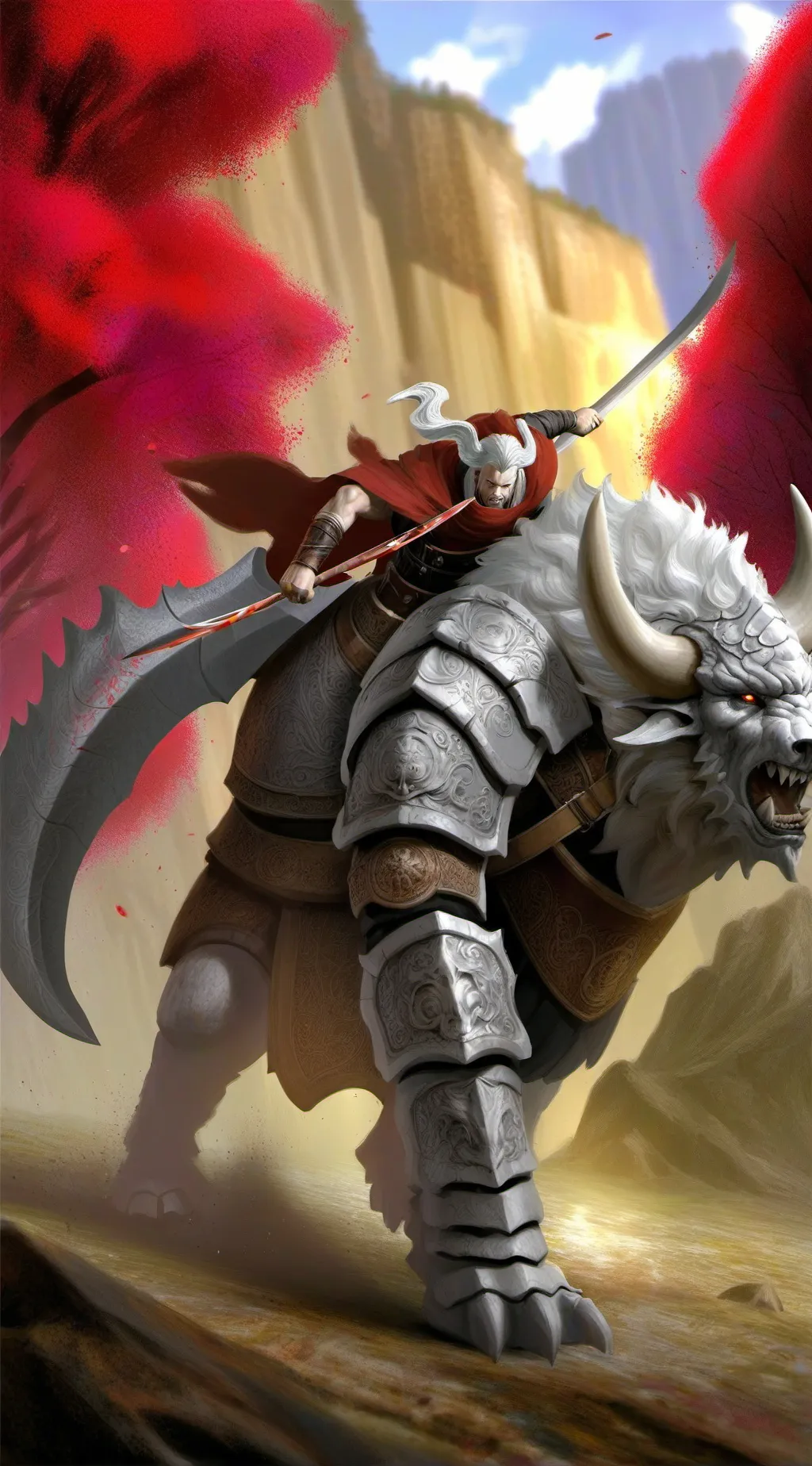 ai character: guerrier puissant  background