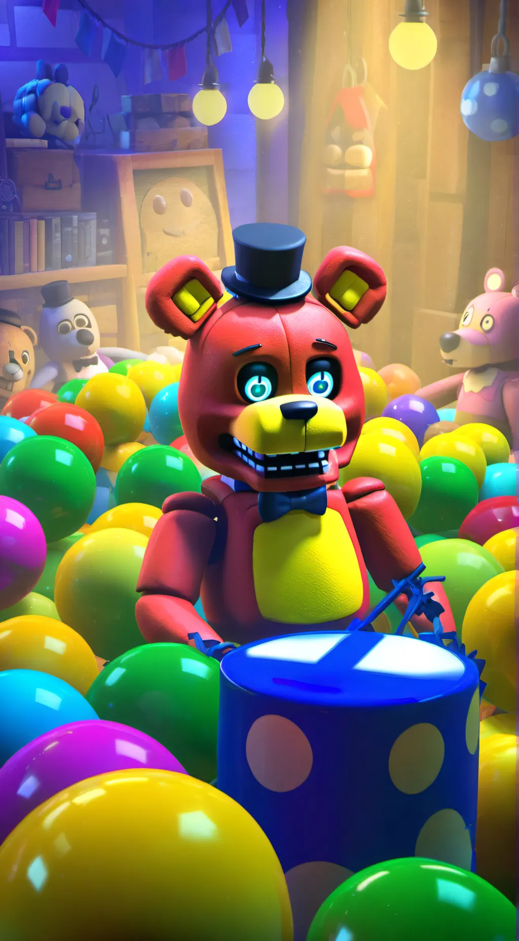 ai character: Fnaf 1 background