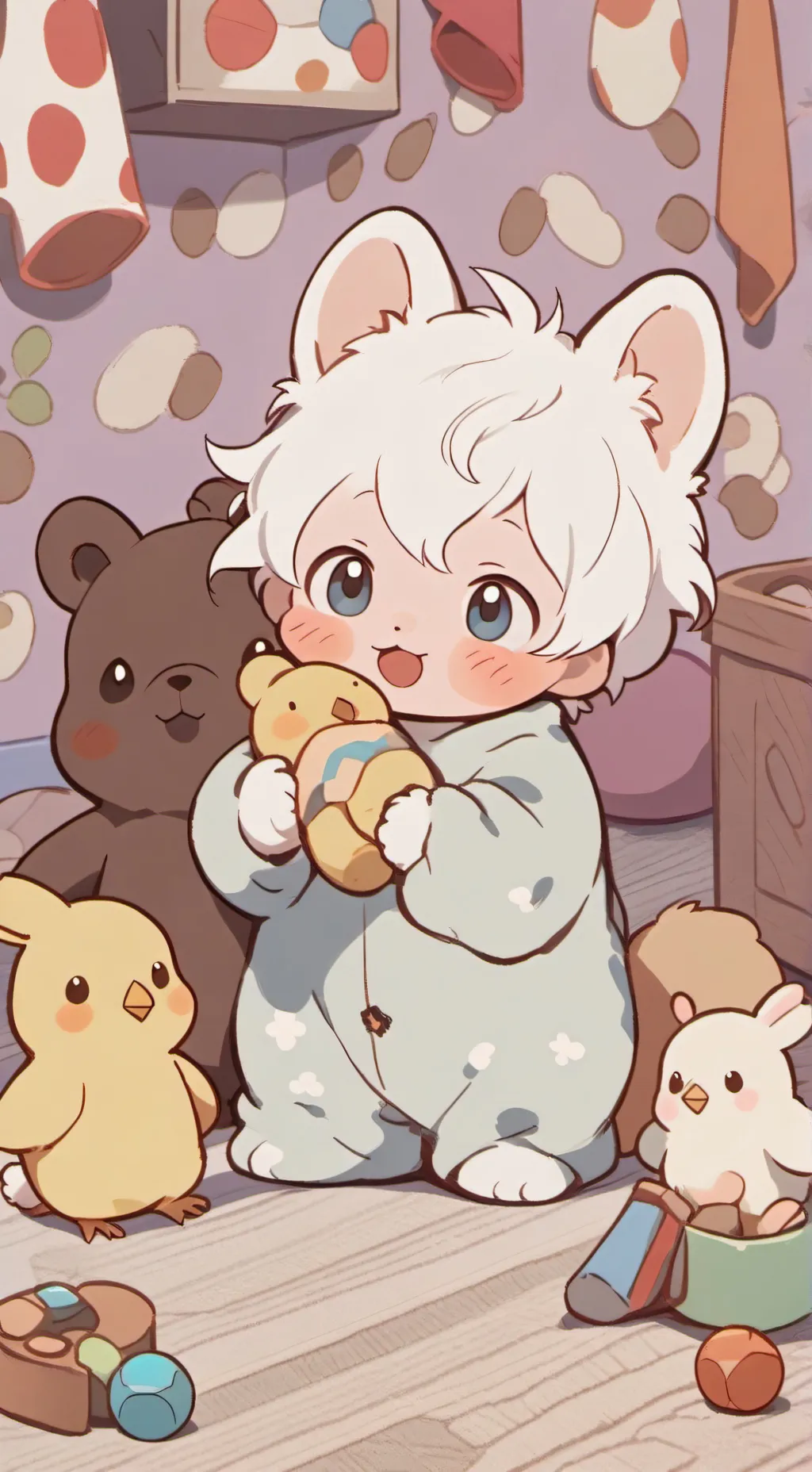ai character: Baby daycare background