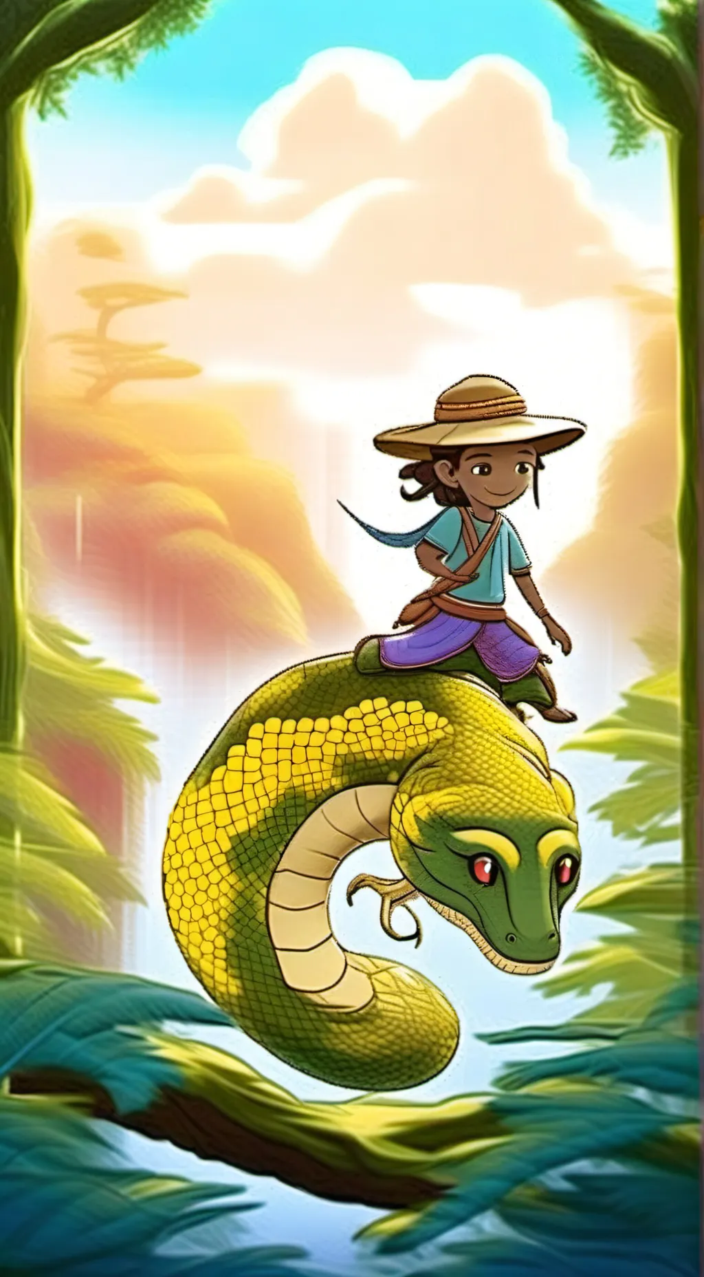 ai character: Kaa the ball py  background