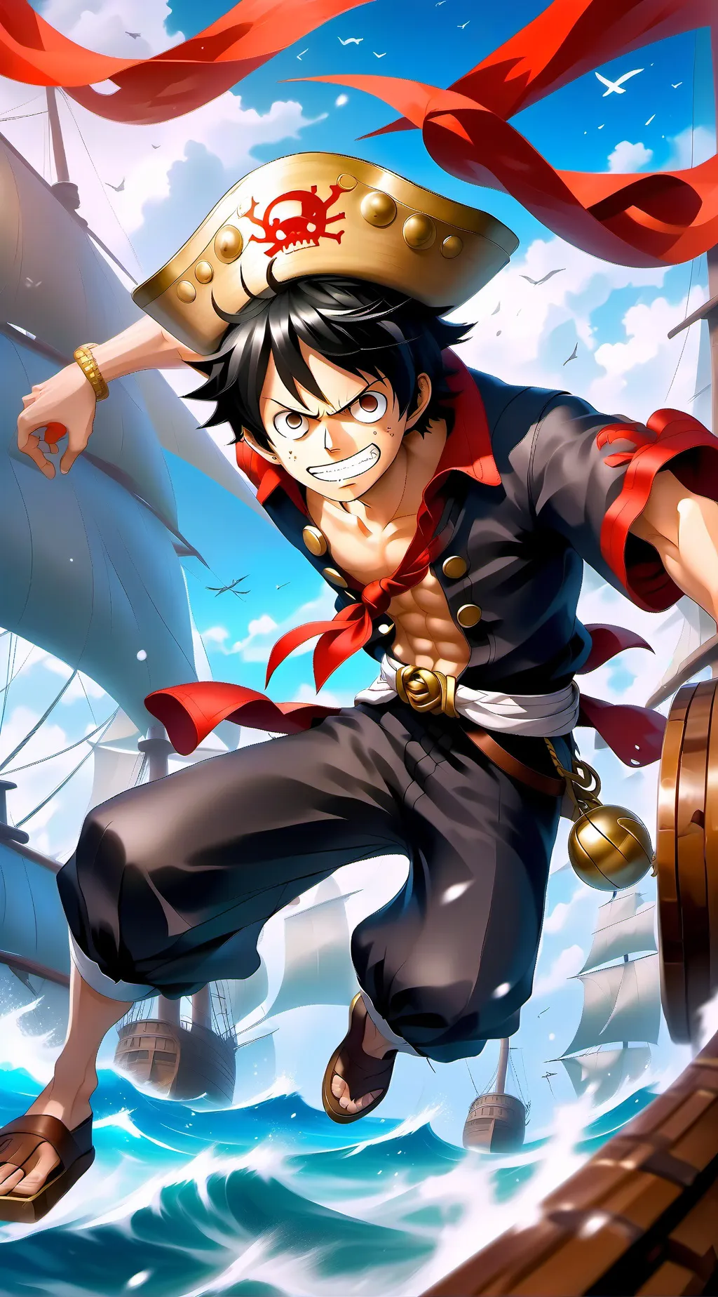 ai character: Monkey D. Luffy background