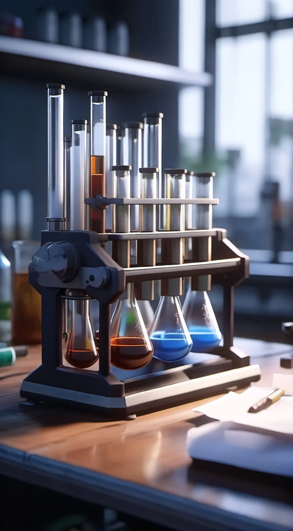 ai character: sprunki in lab  background