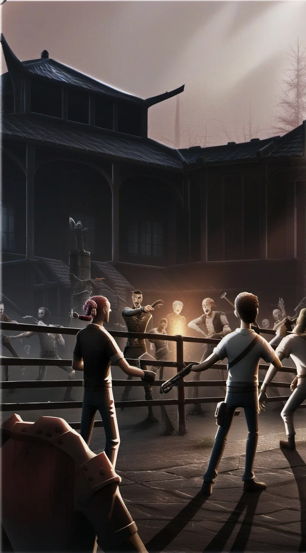 ai character: Sprunki arena background