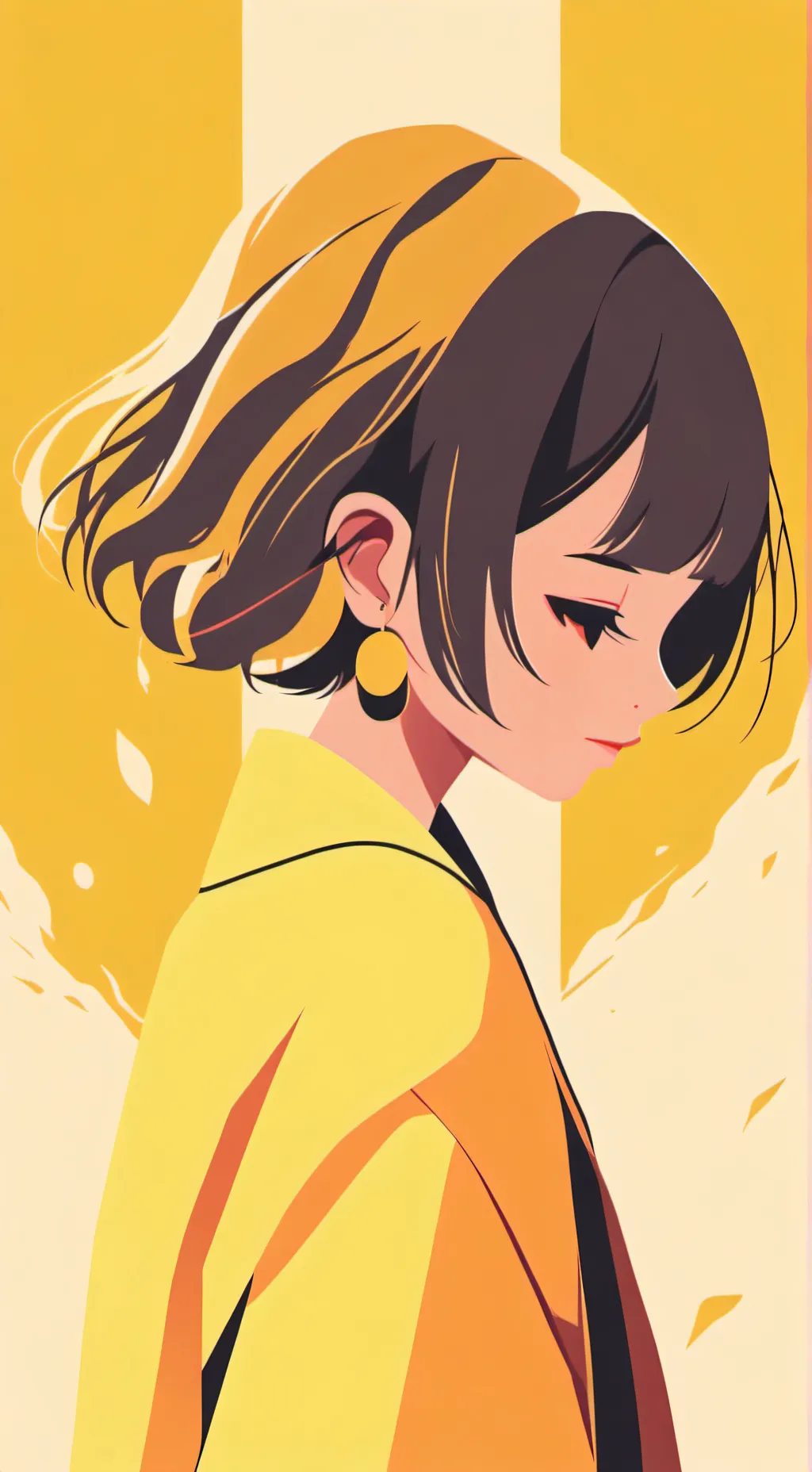 ai character: Gold background
