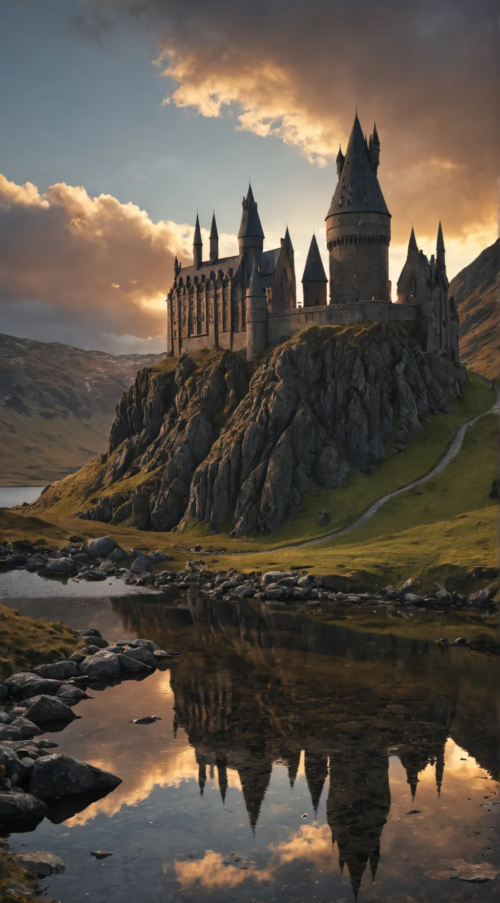 ai character: Hogwarts  background