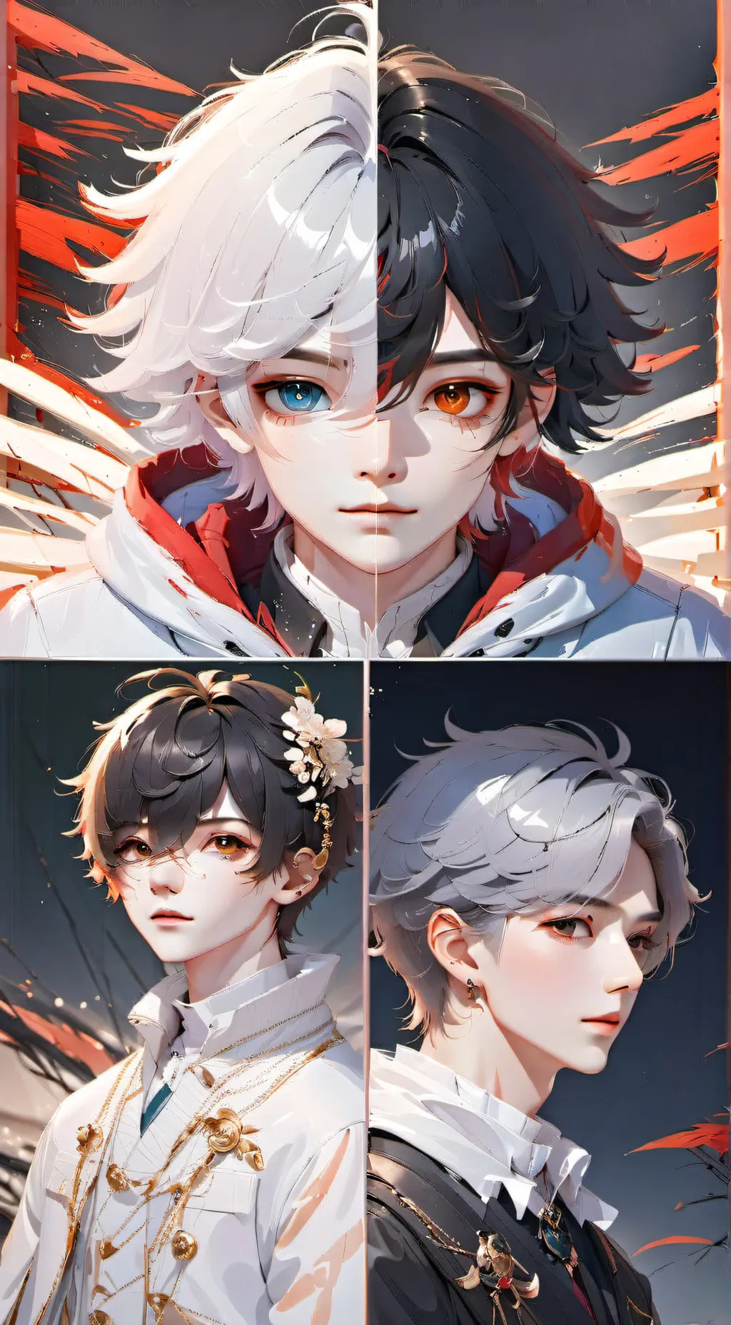 ai character: All Gray background