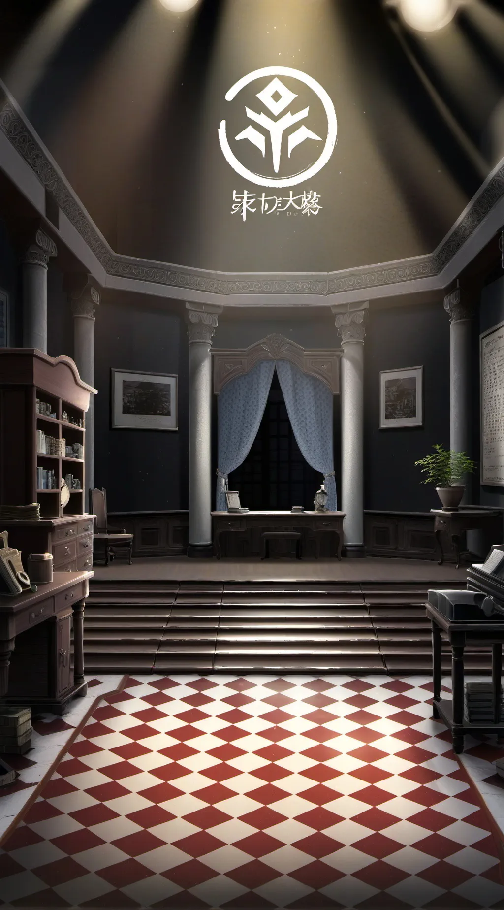 ai character: Sprunki👉backrooms background