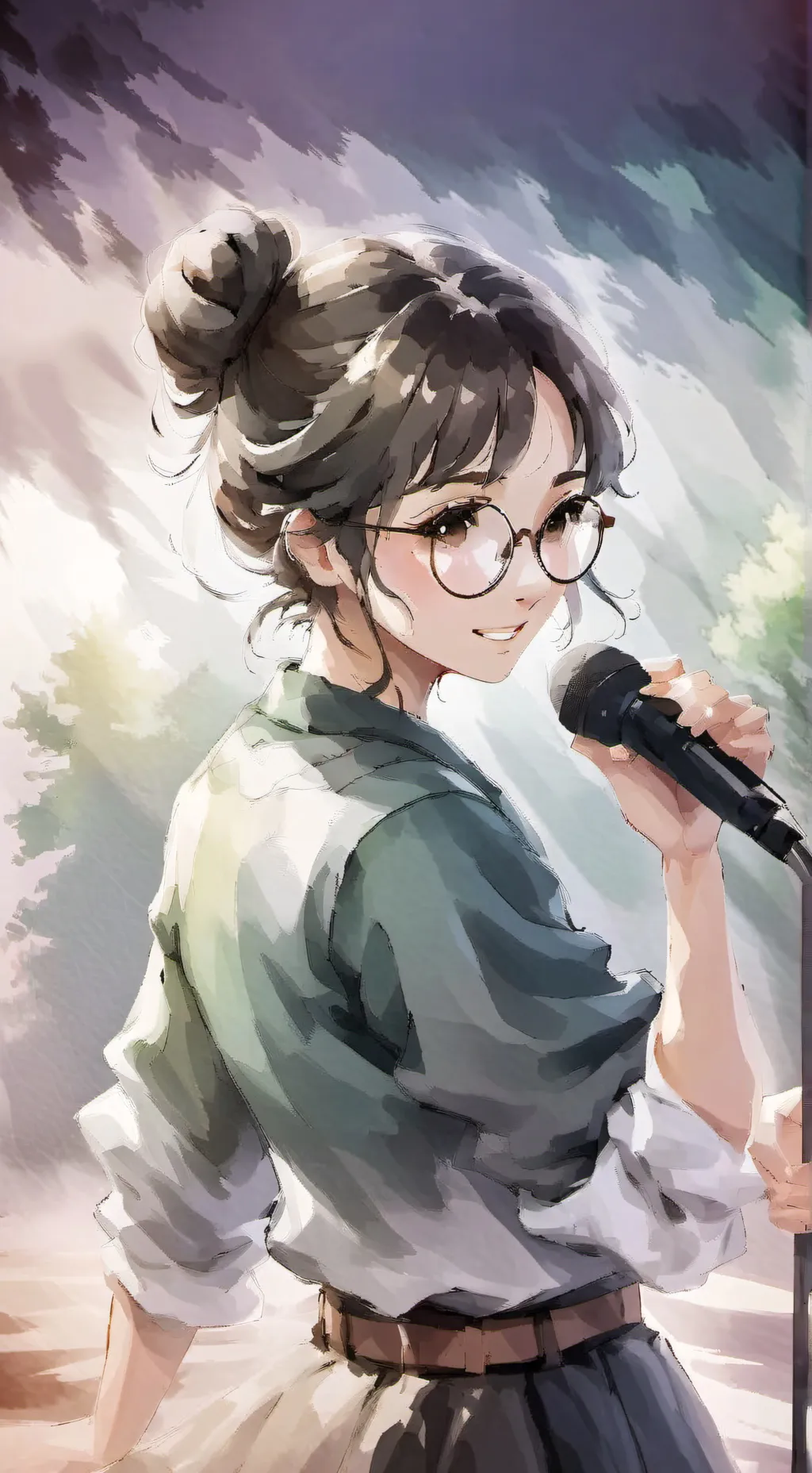 ai character: Singing rpg background