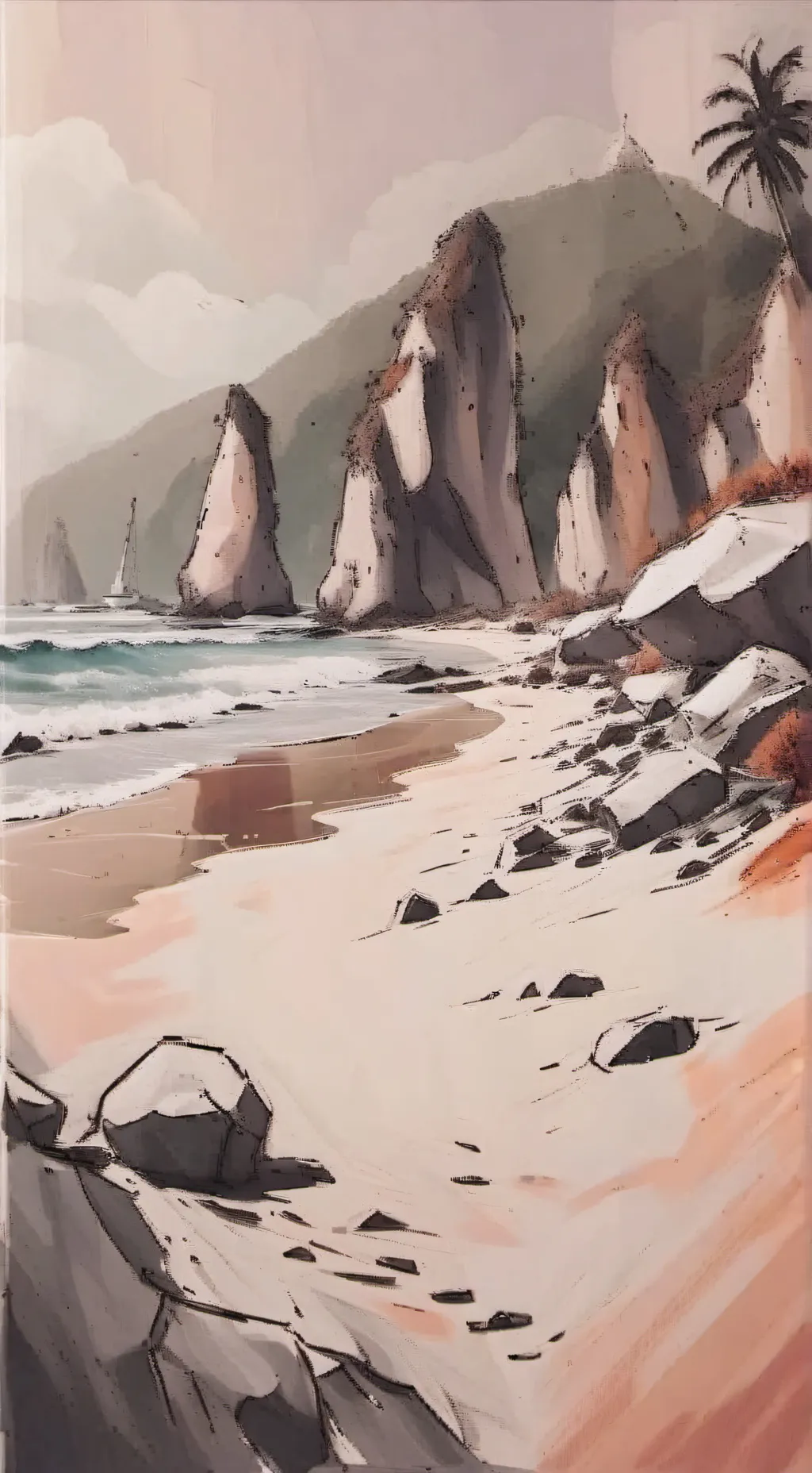 ai character: PlageVague background