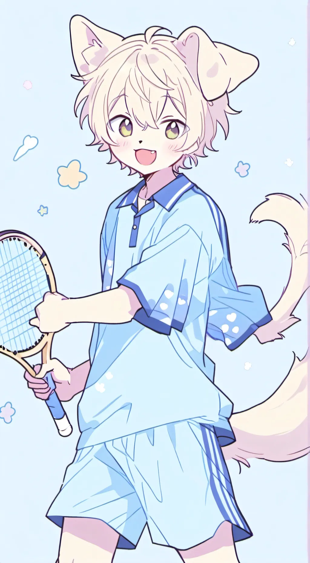 ai character: Golden Furry Spiri background