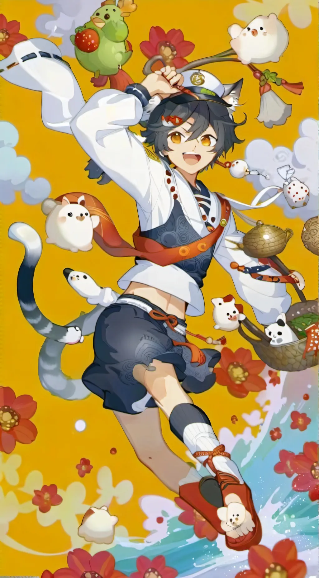 ai character: cat mah🙌 background