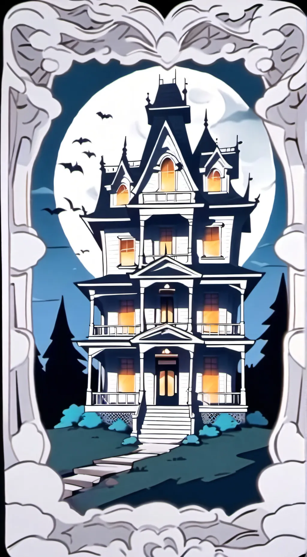 ai character: Haunted house MHA background