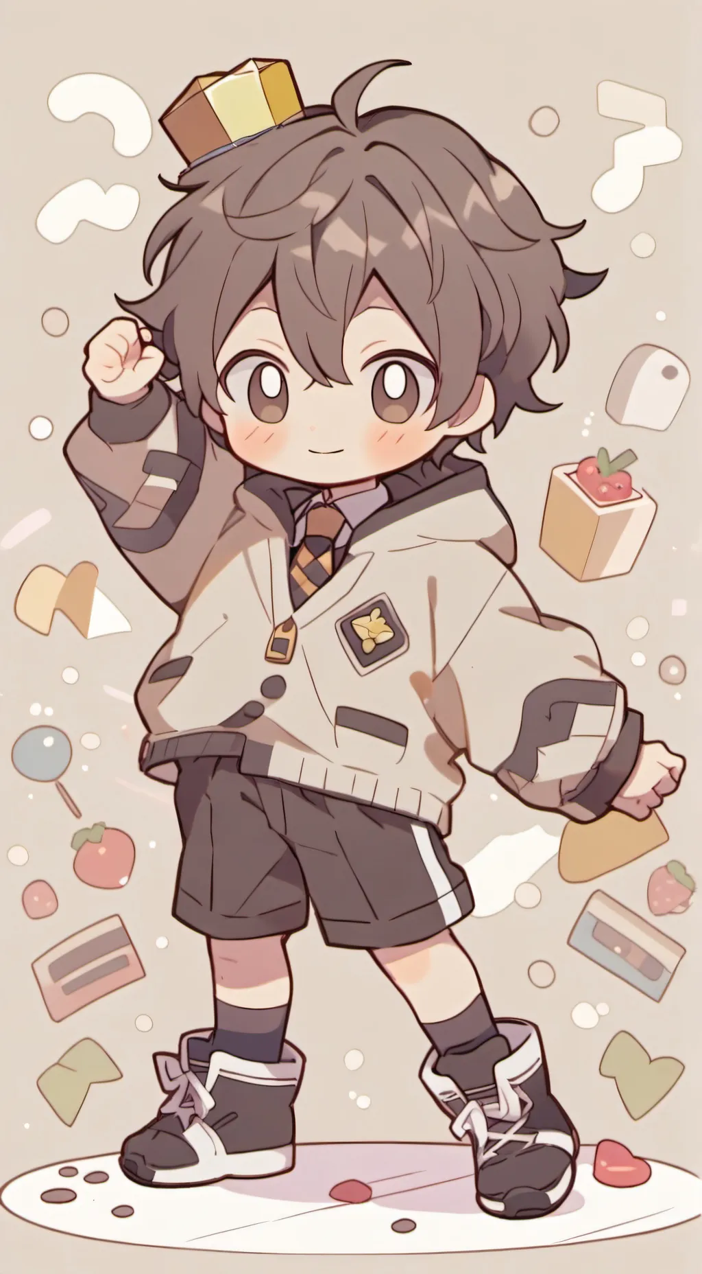 ai character: shota want cuddles background