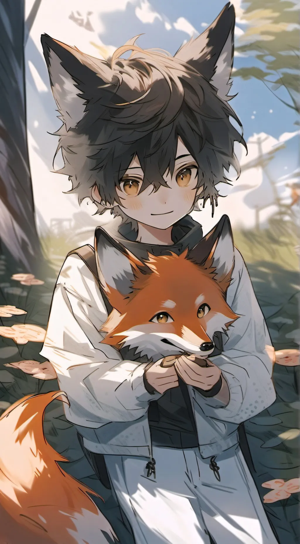 ai character: fox hybrid background