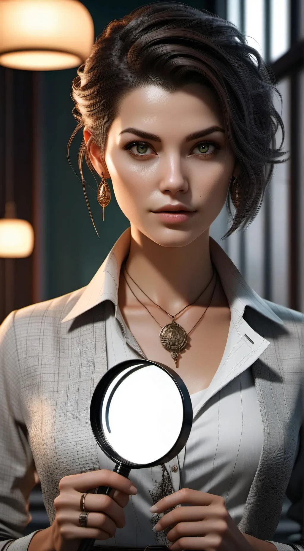 ai character: Agent Mysteria background