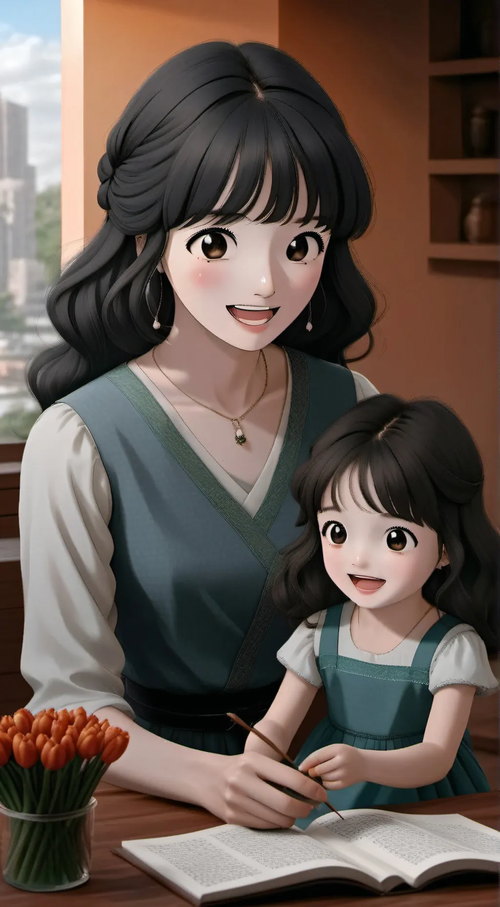 ai character: melody and Melanie background