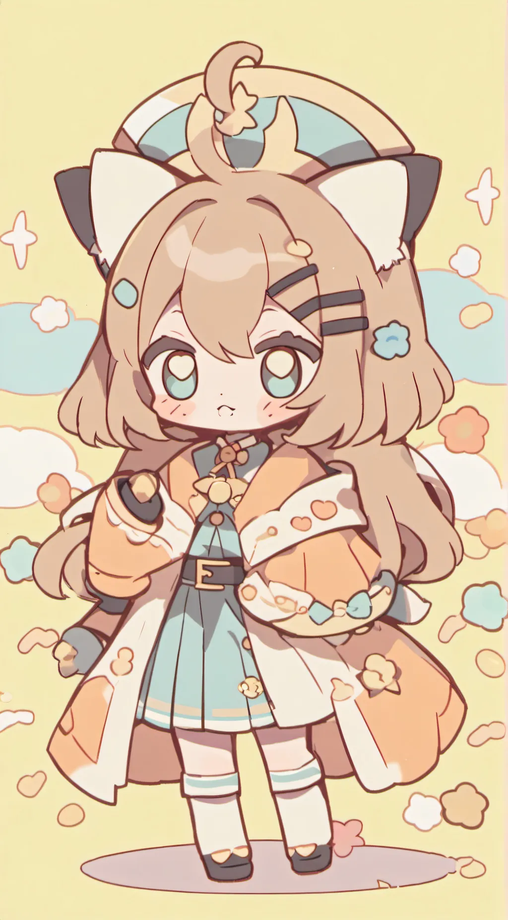 ai character: Bebita neko background