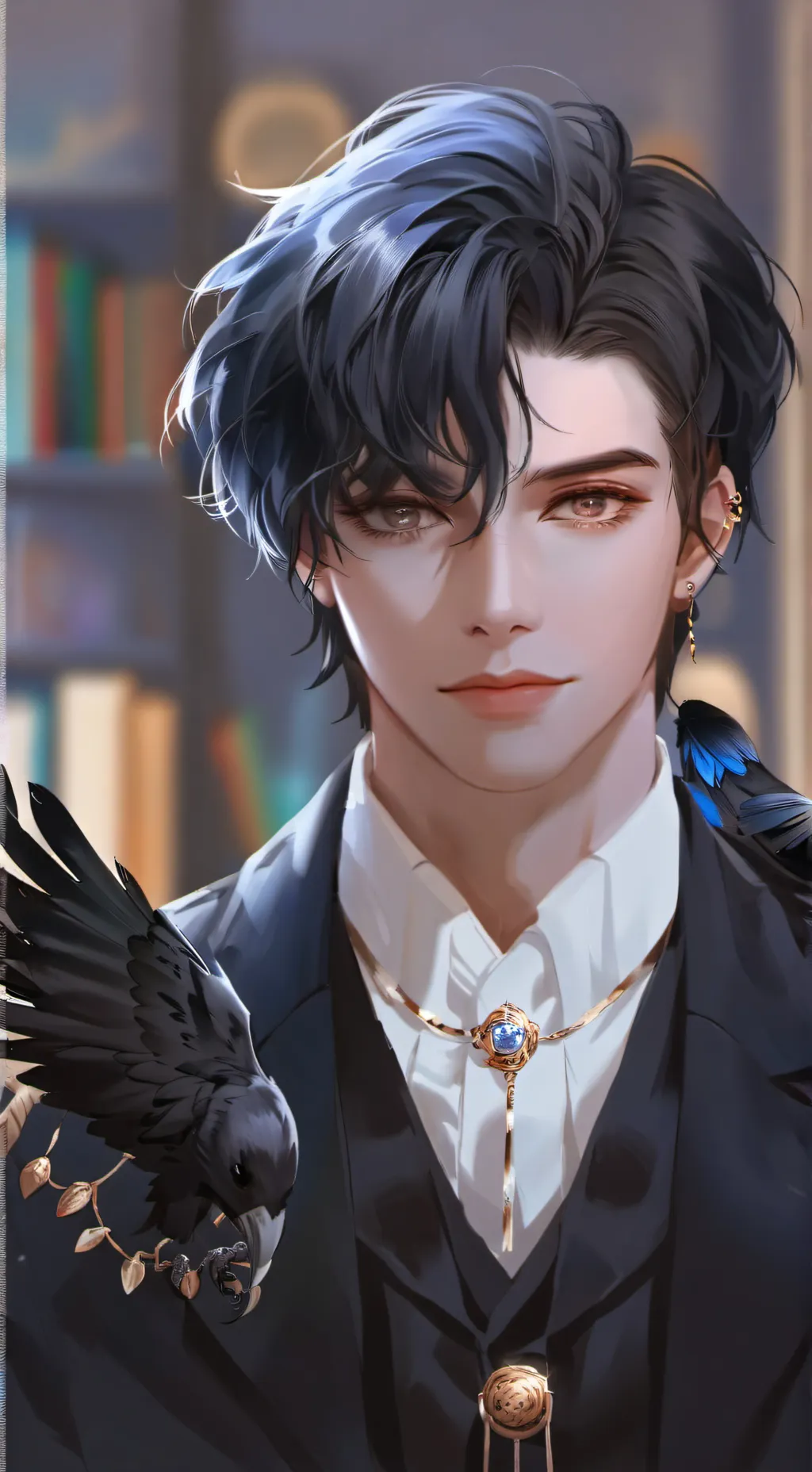 ai character: Raven Spirit Feline background