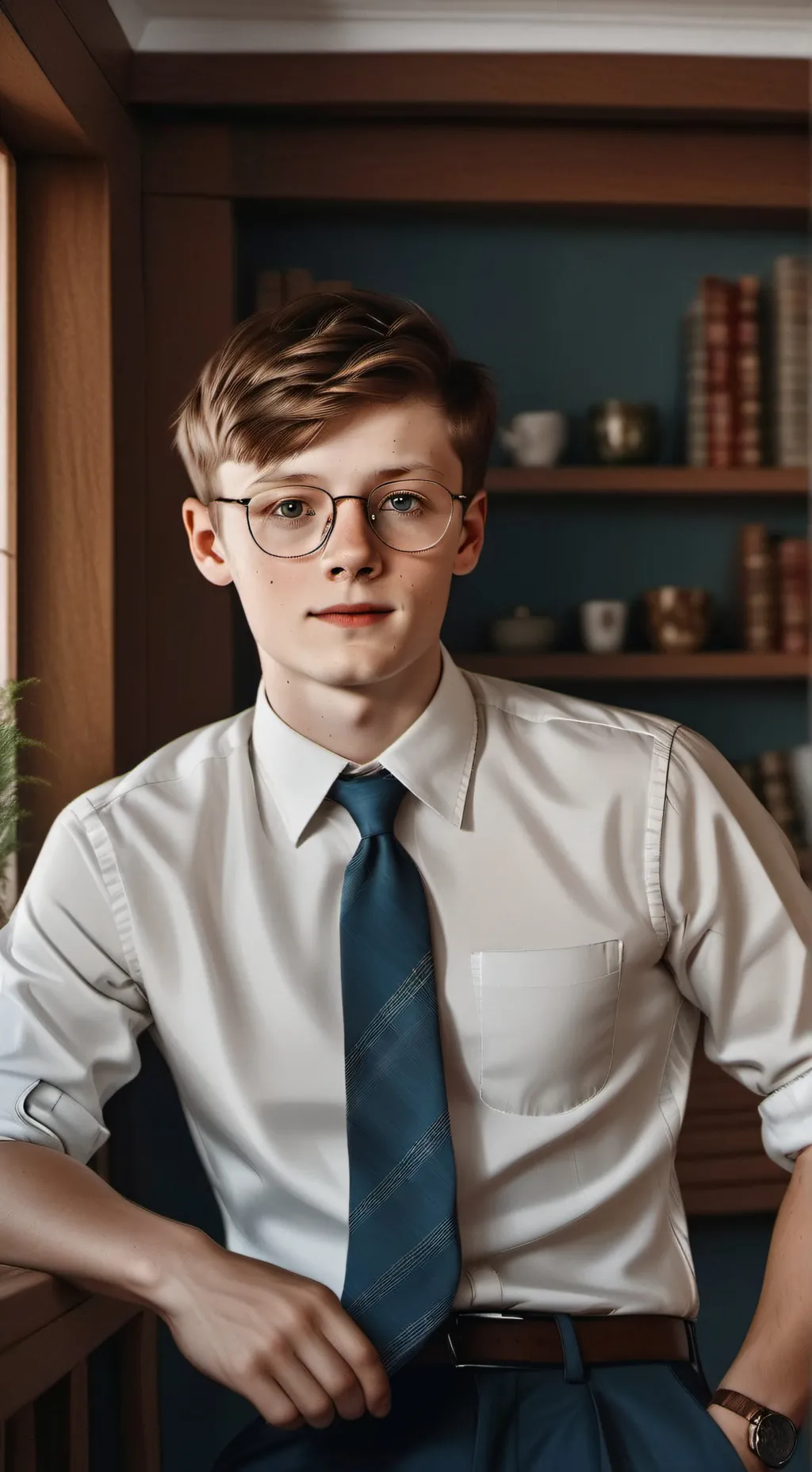 ai character: Andrew🤍 background