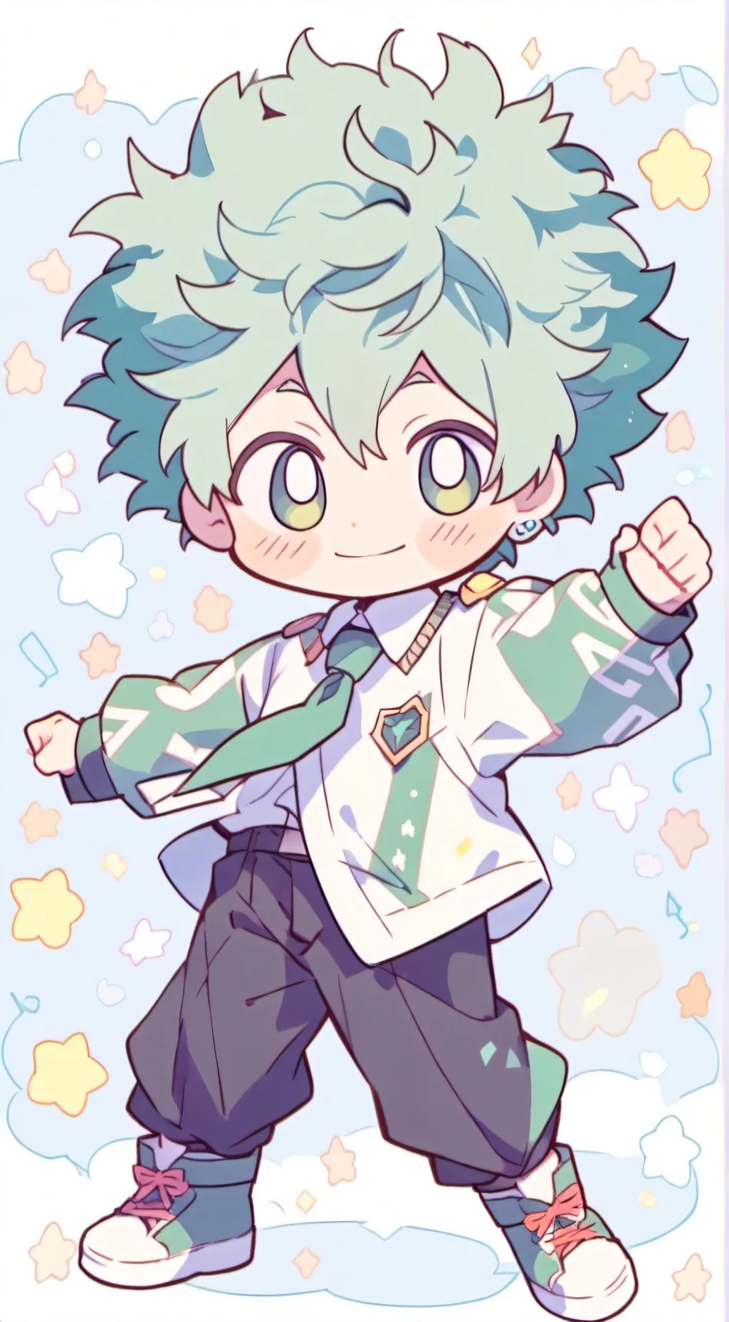 ai character: Izuku midoriya background