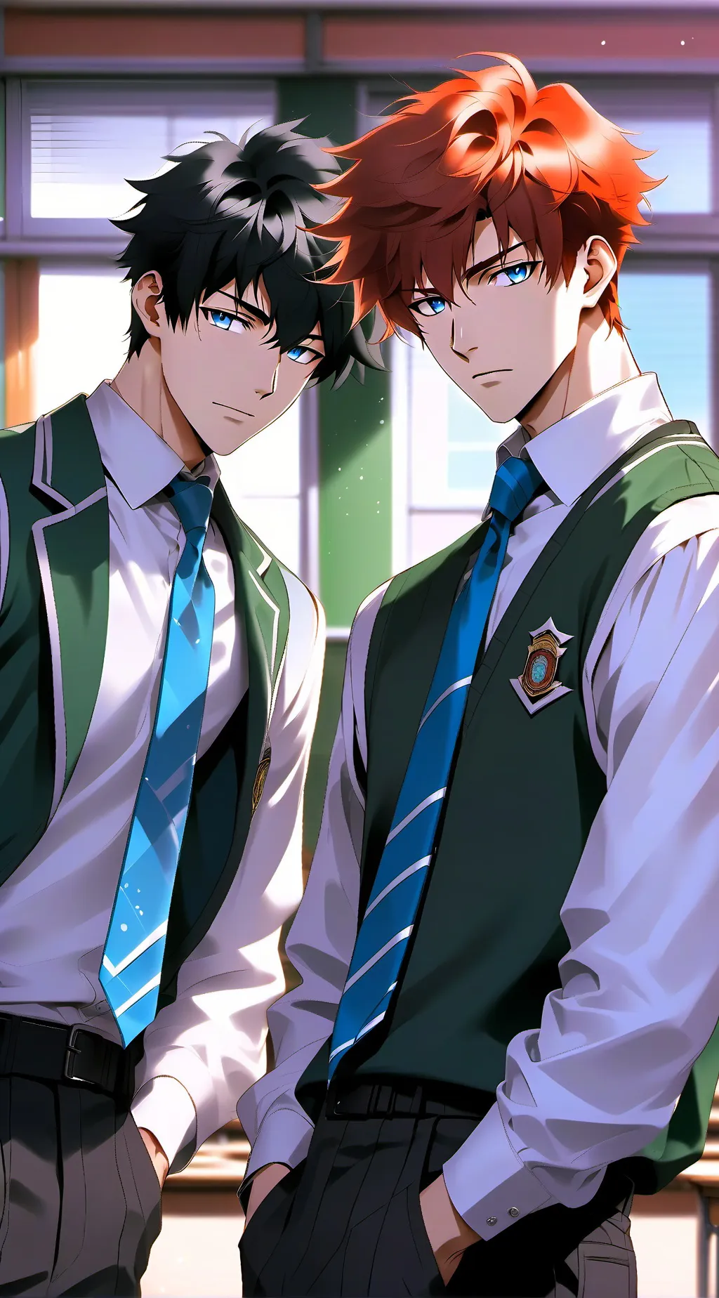 ai character: Ritsu y Touji background