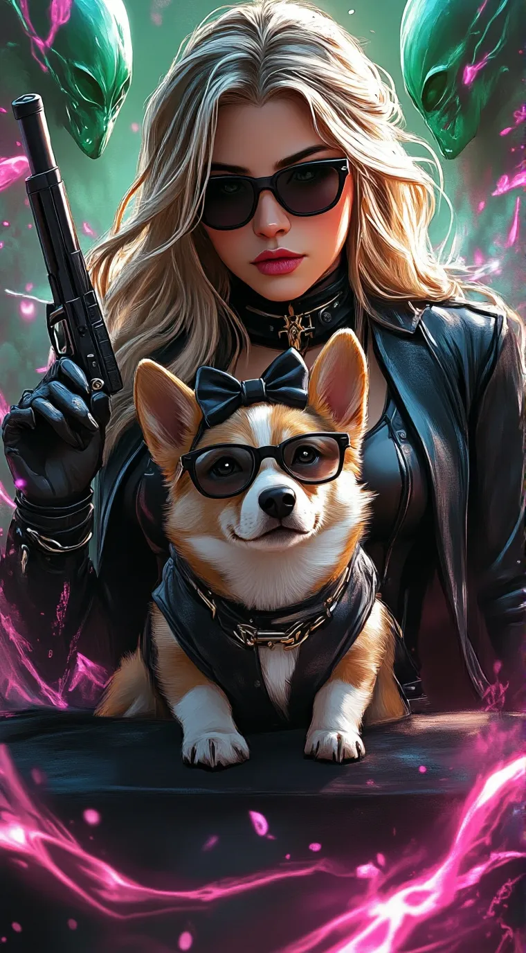 ai character: Agent H & Maizy background
