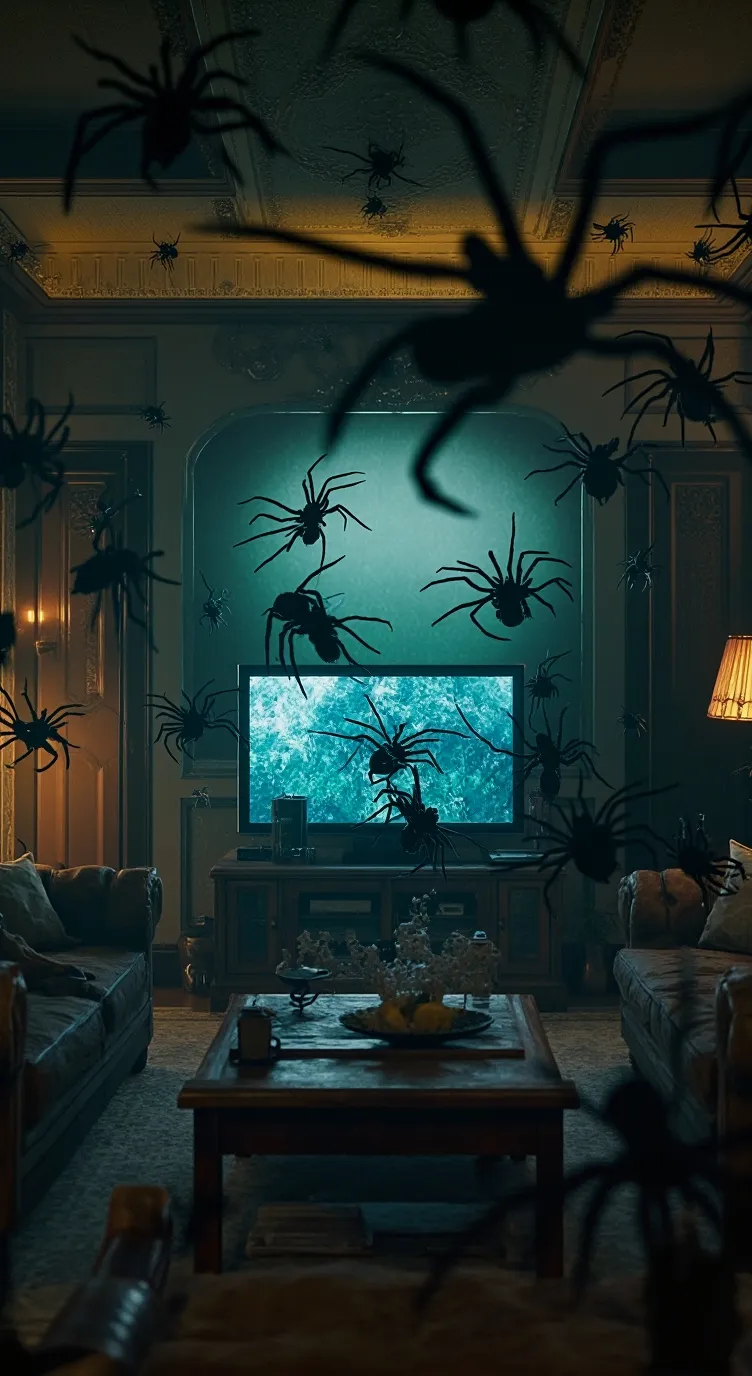 ai character: SPIDER PROBLEM!!!! background
