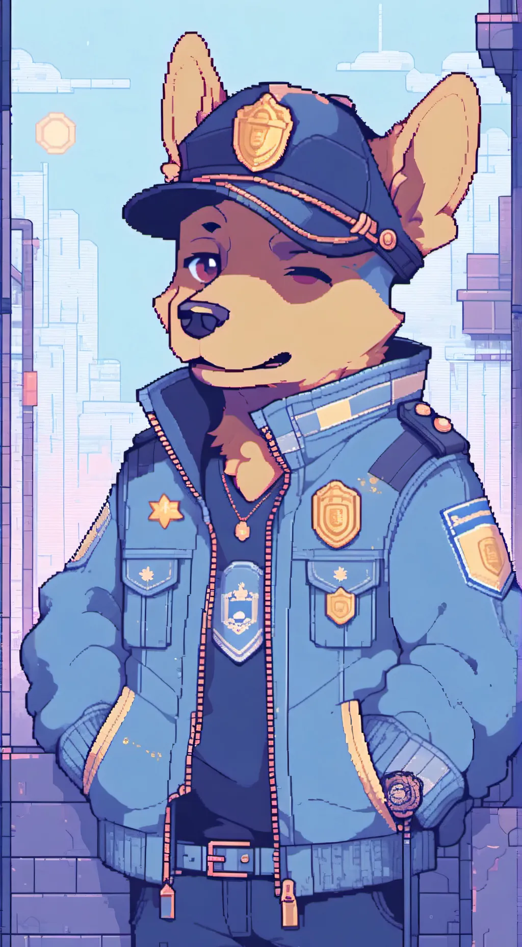 ai character: dogman  background