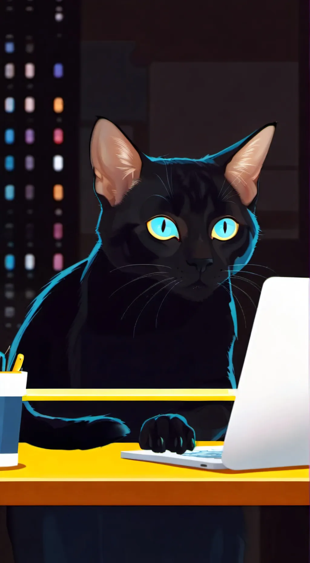 ai character: danger of dark background