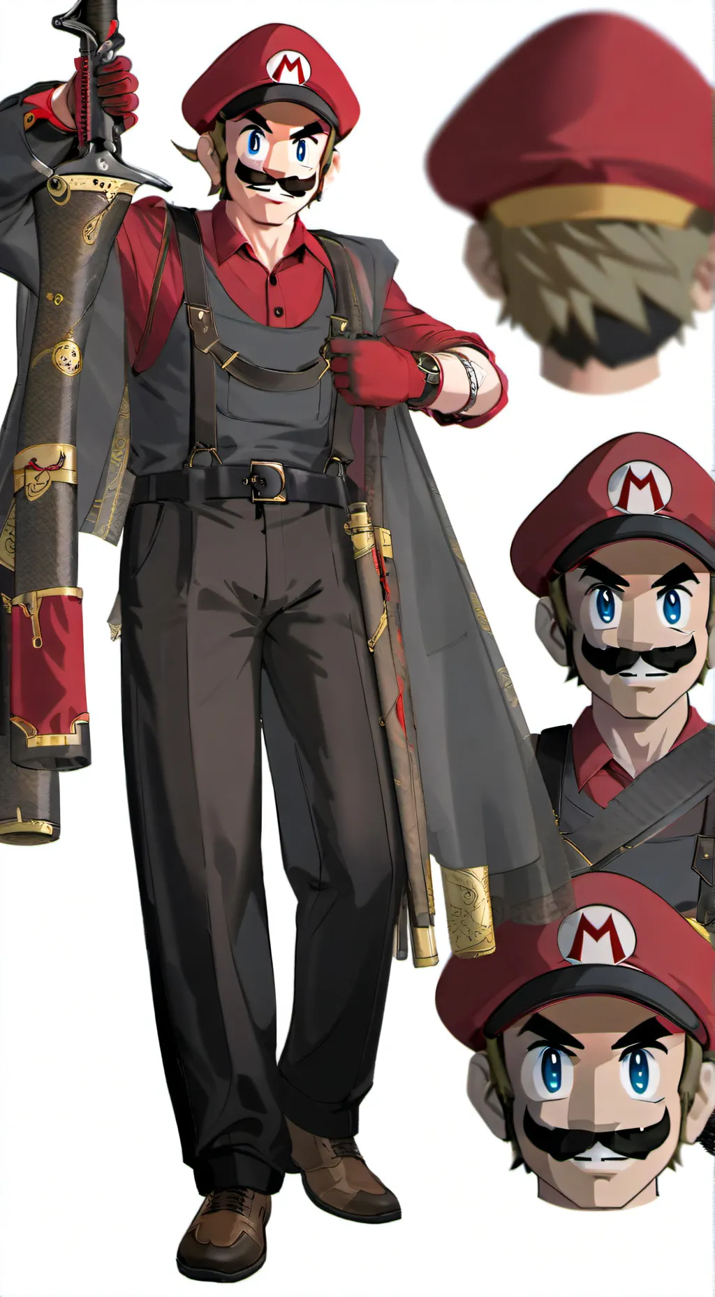 ai character: Waluigi and Wario background