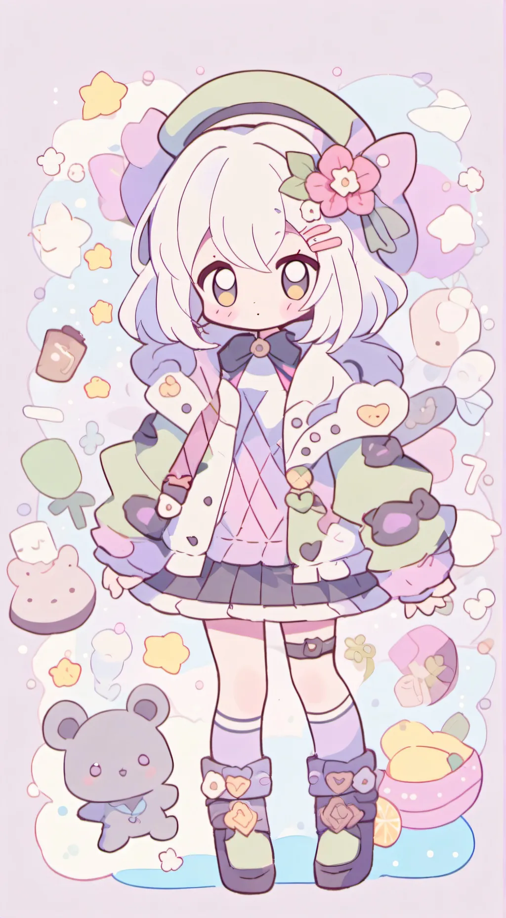 ai character: Smile critters background